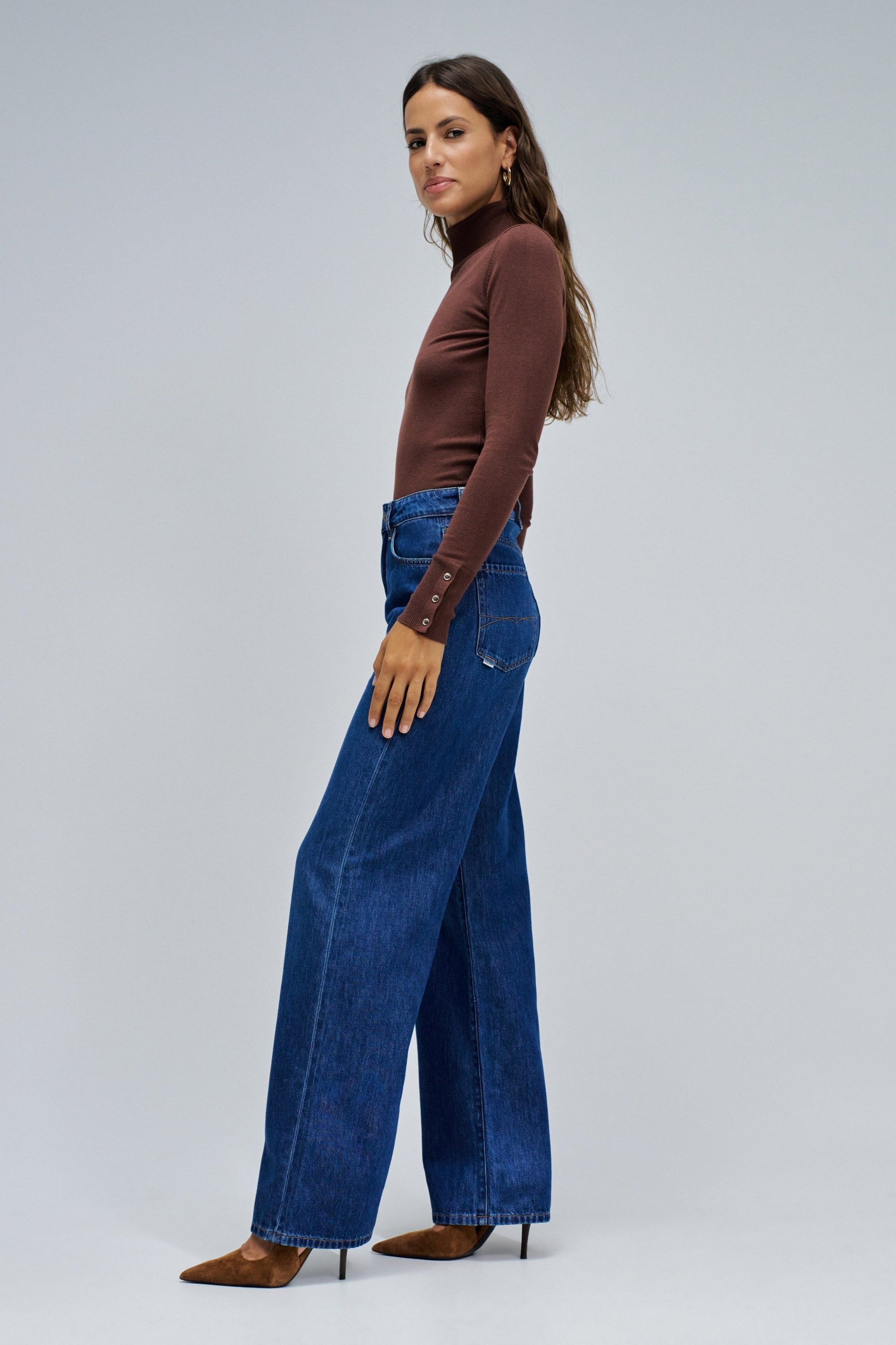 Jeans Wide Leg Wide en délavage moyen Jeans Salsa Jeans