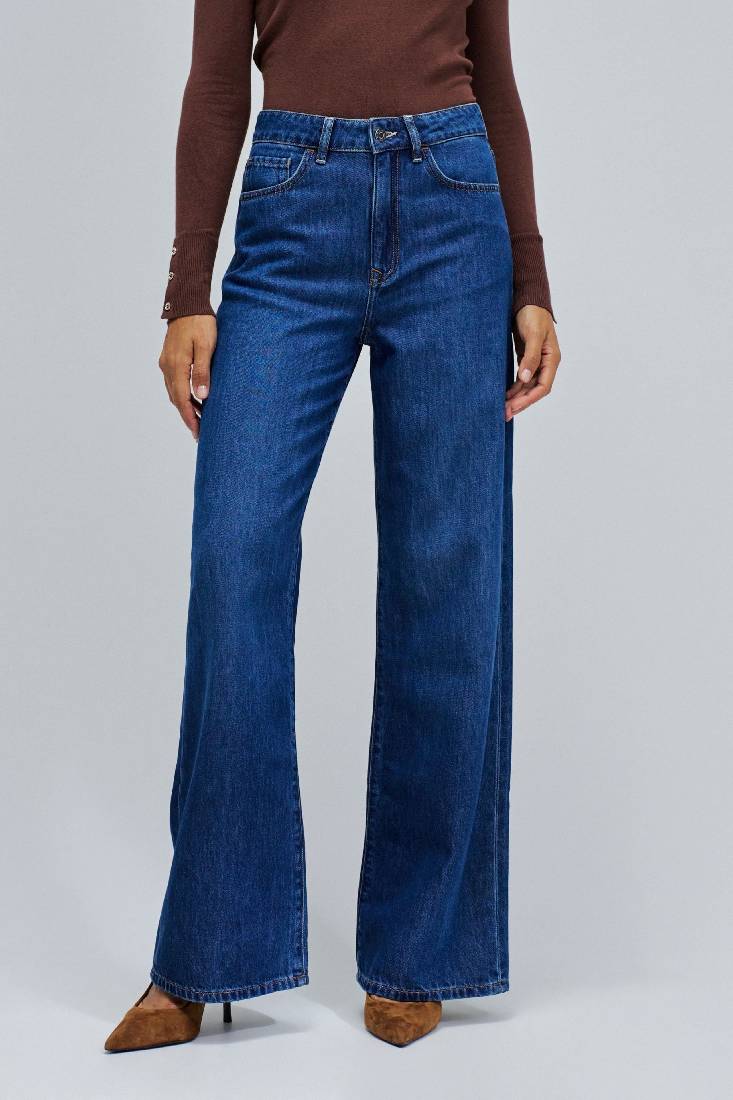 Jeans Wide Leg Wide en délavage moyen Jeans Salsa Jeans