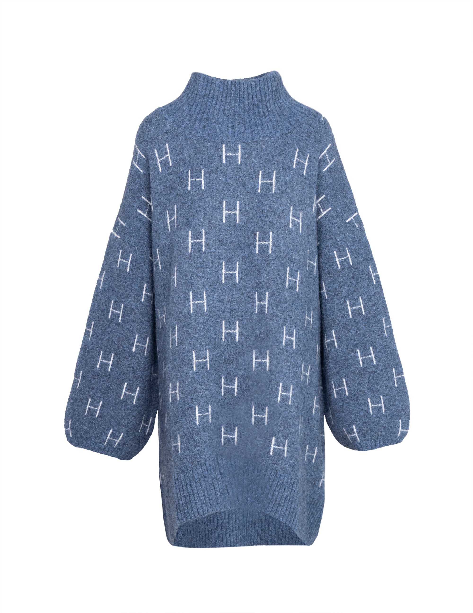 FAM Sweater Long in Blue Pull Hést