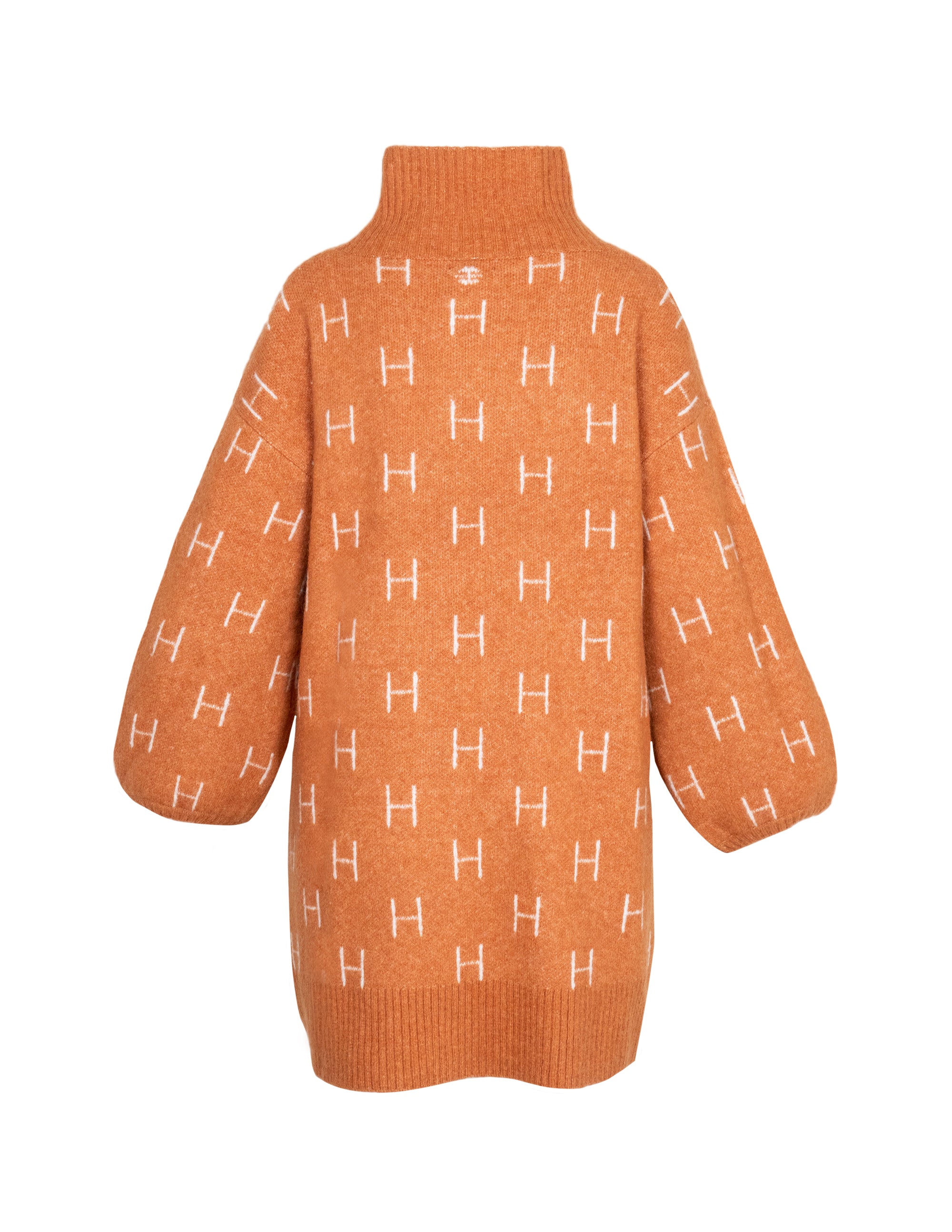 FAM Sweater Long in Leather brown Pull Hést