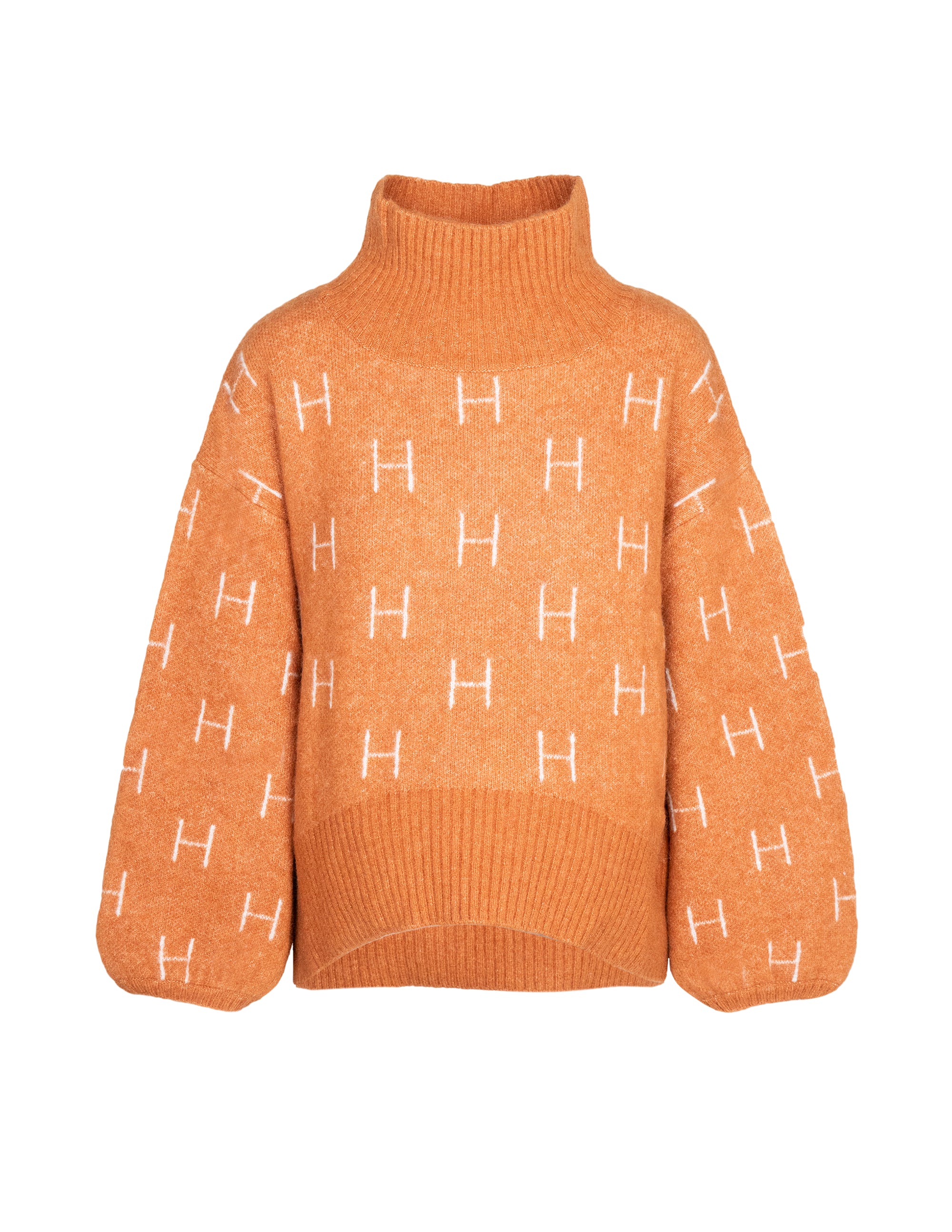 FAM Sweater Short in Leather brown Pull Hést