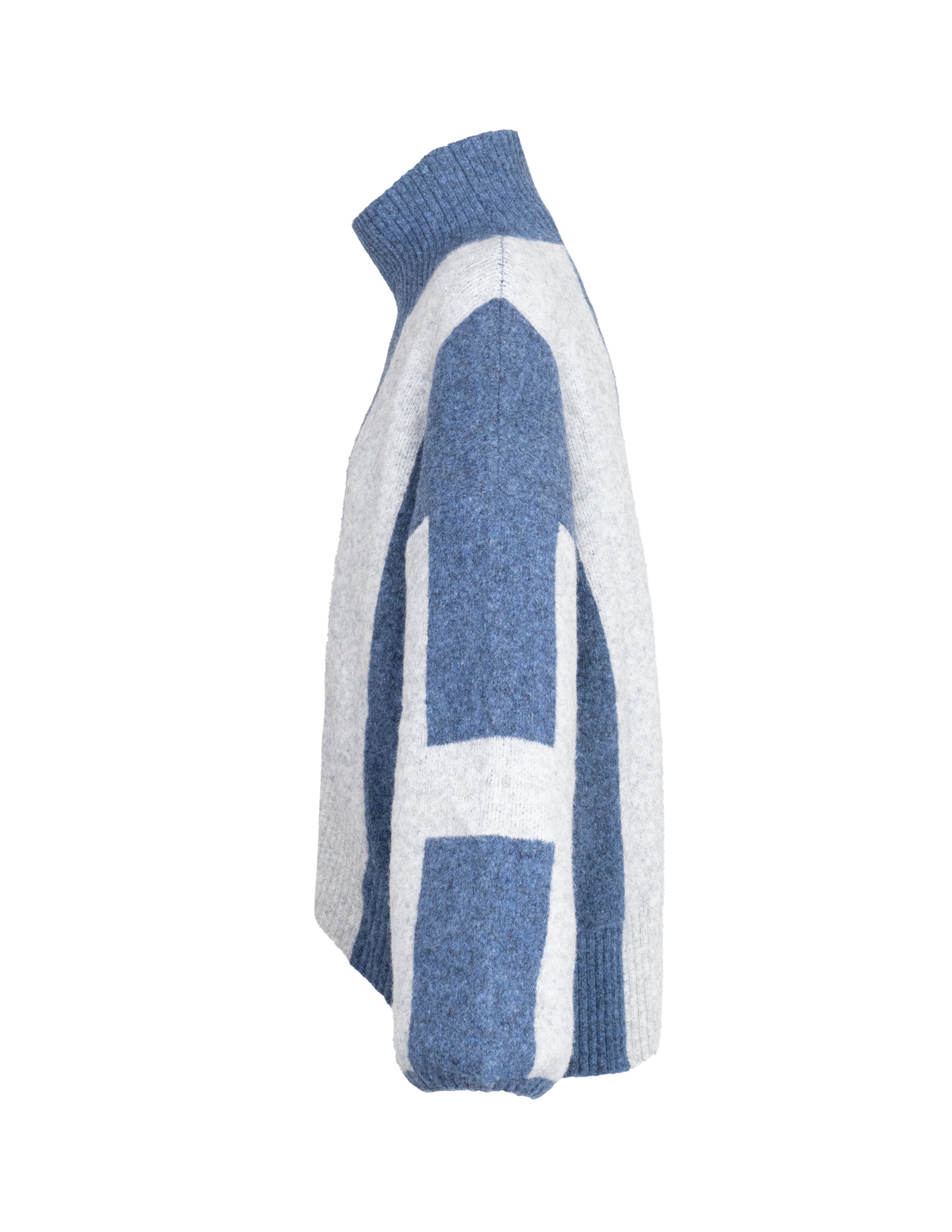 ISA Sweater in Blue/grey melange Pull Hést