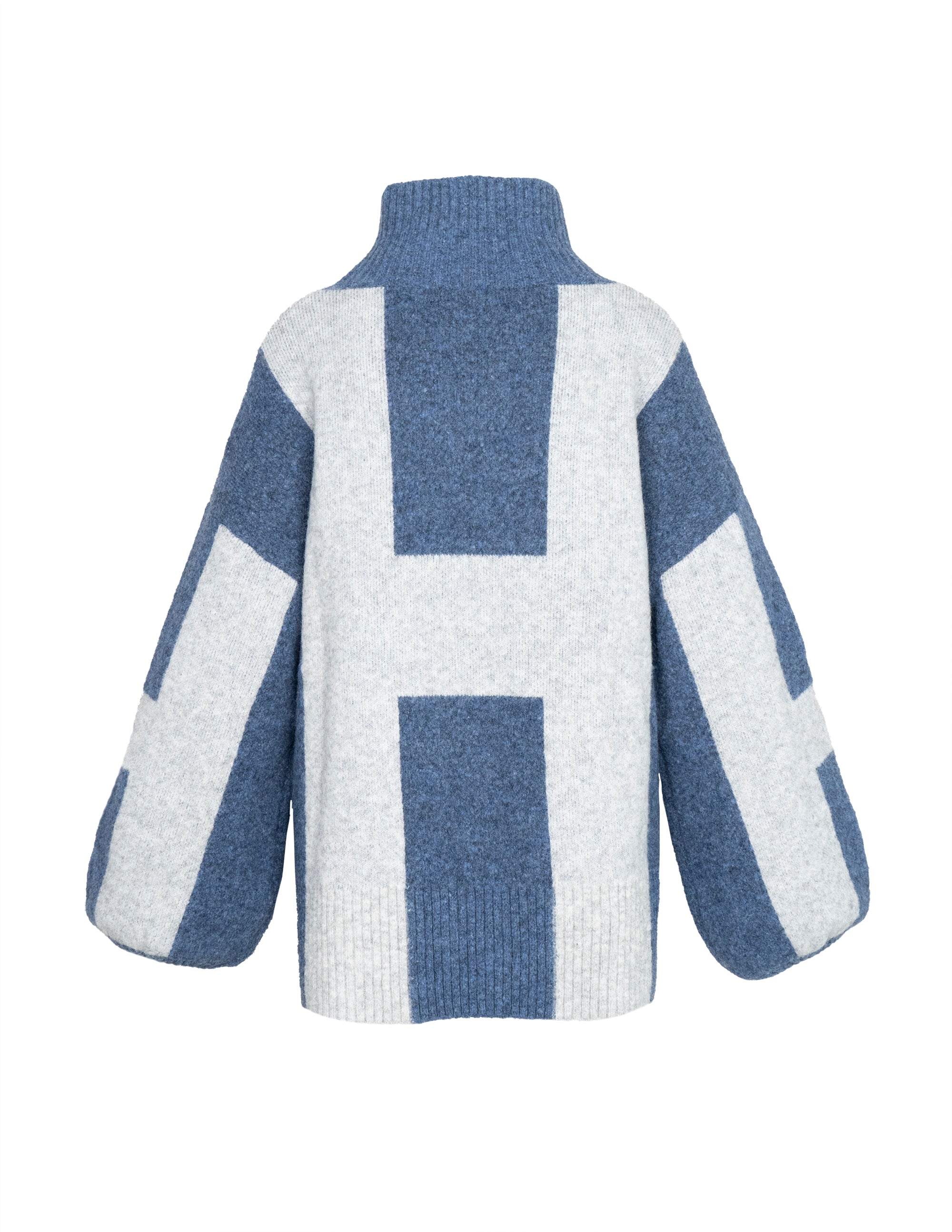 ISA Sweater in Blue/grey melange Pull Hést