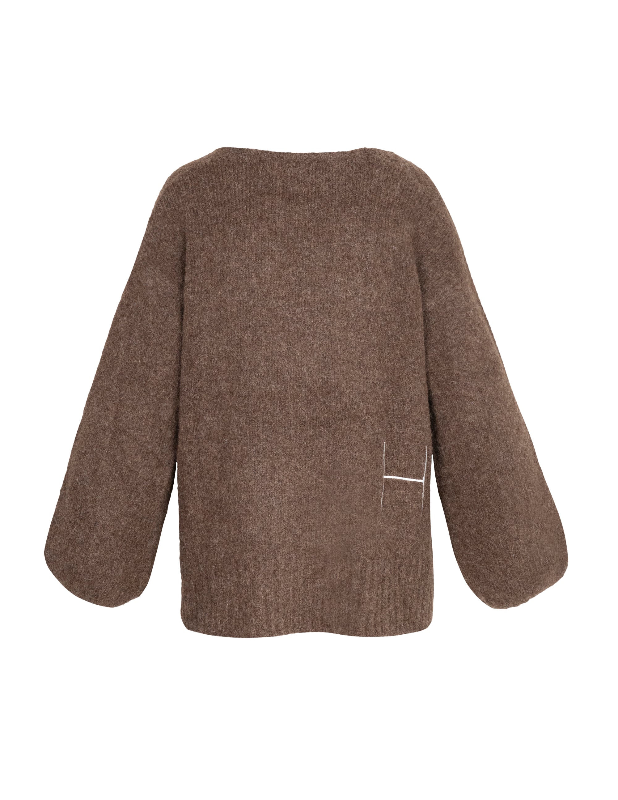 Sweat à col en V SOFIE en marron Pull Hést