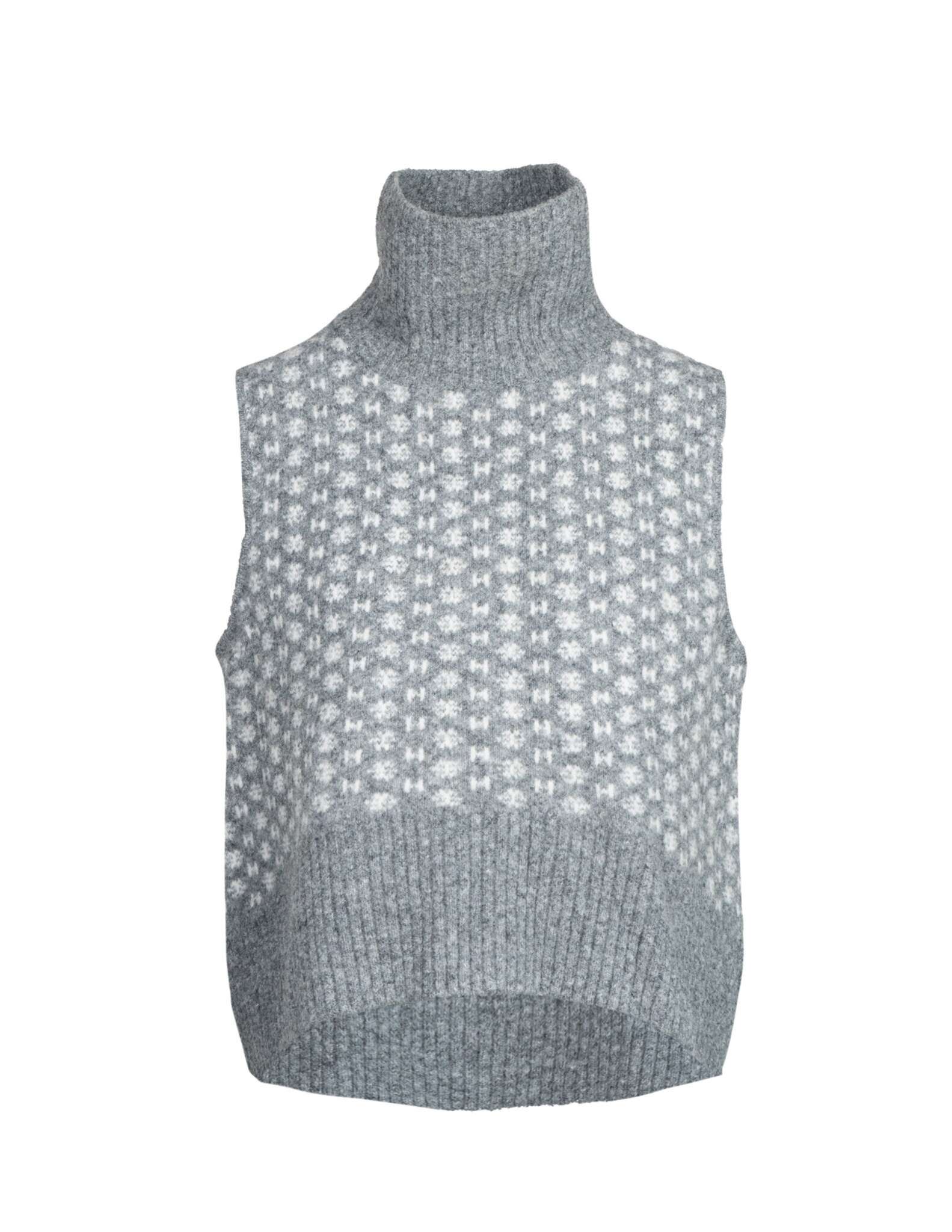 LOGO Vest in Dark grey melange Pull Hést