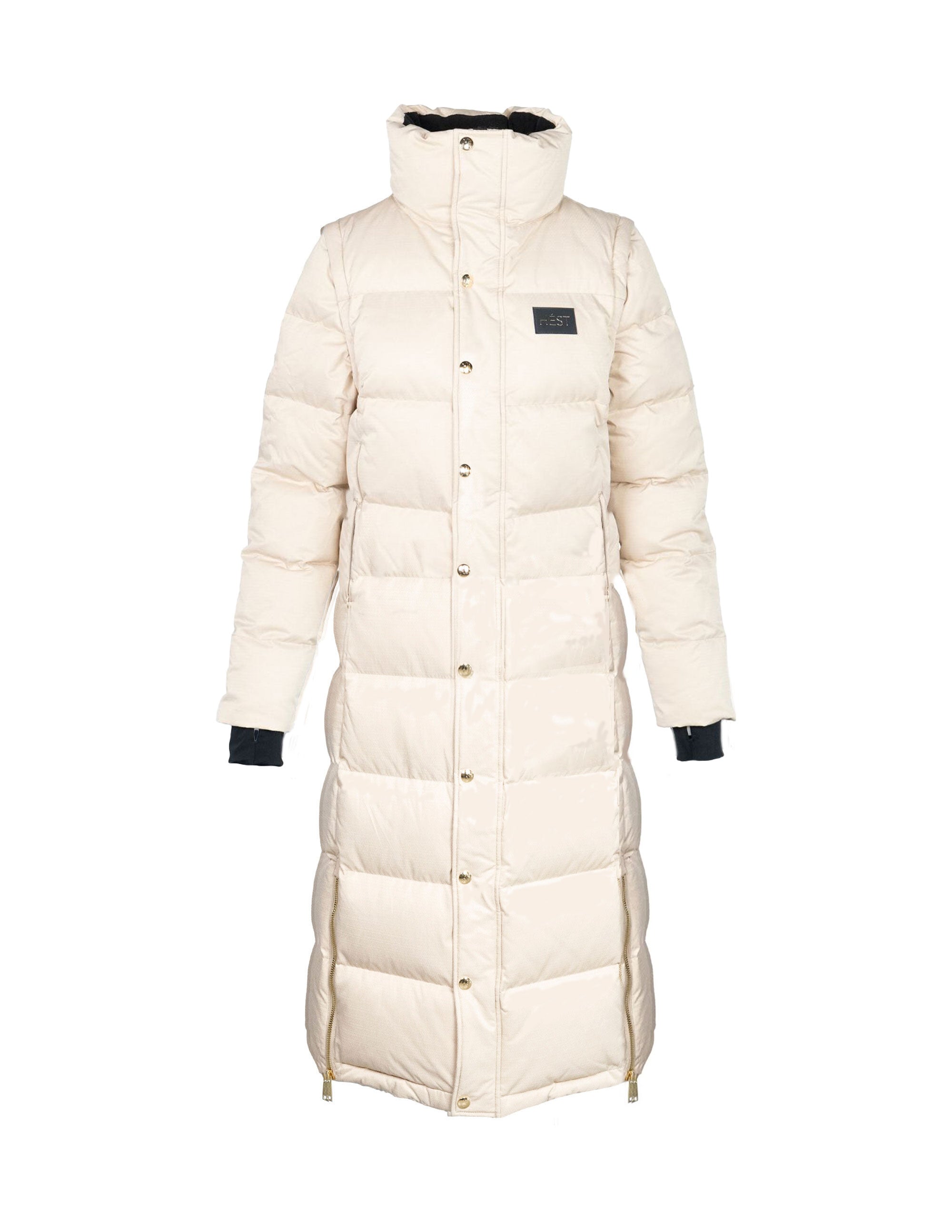EDDA 2in1 Down Coat/ Vest in Beige Vestes Hést