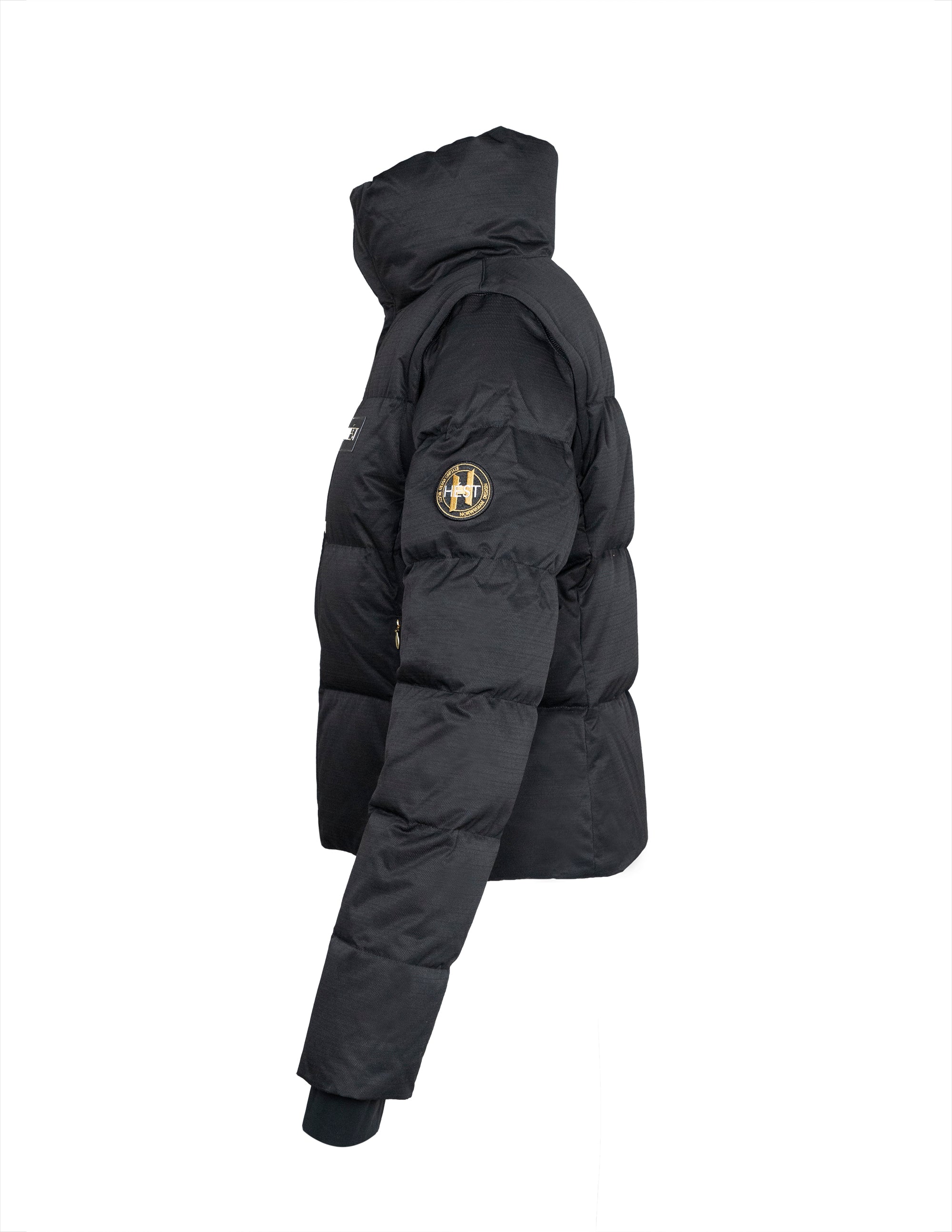 EDDA 2in1 Down Jacket/ Vest in Black Vestes Hést
