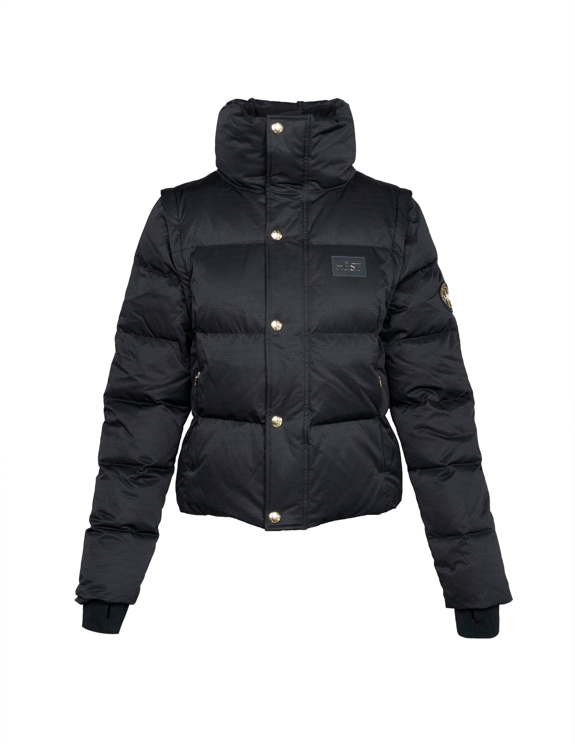 EDDA 2in1 Down Jacket/ Vest in Black Vestes Hést