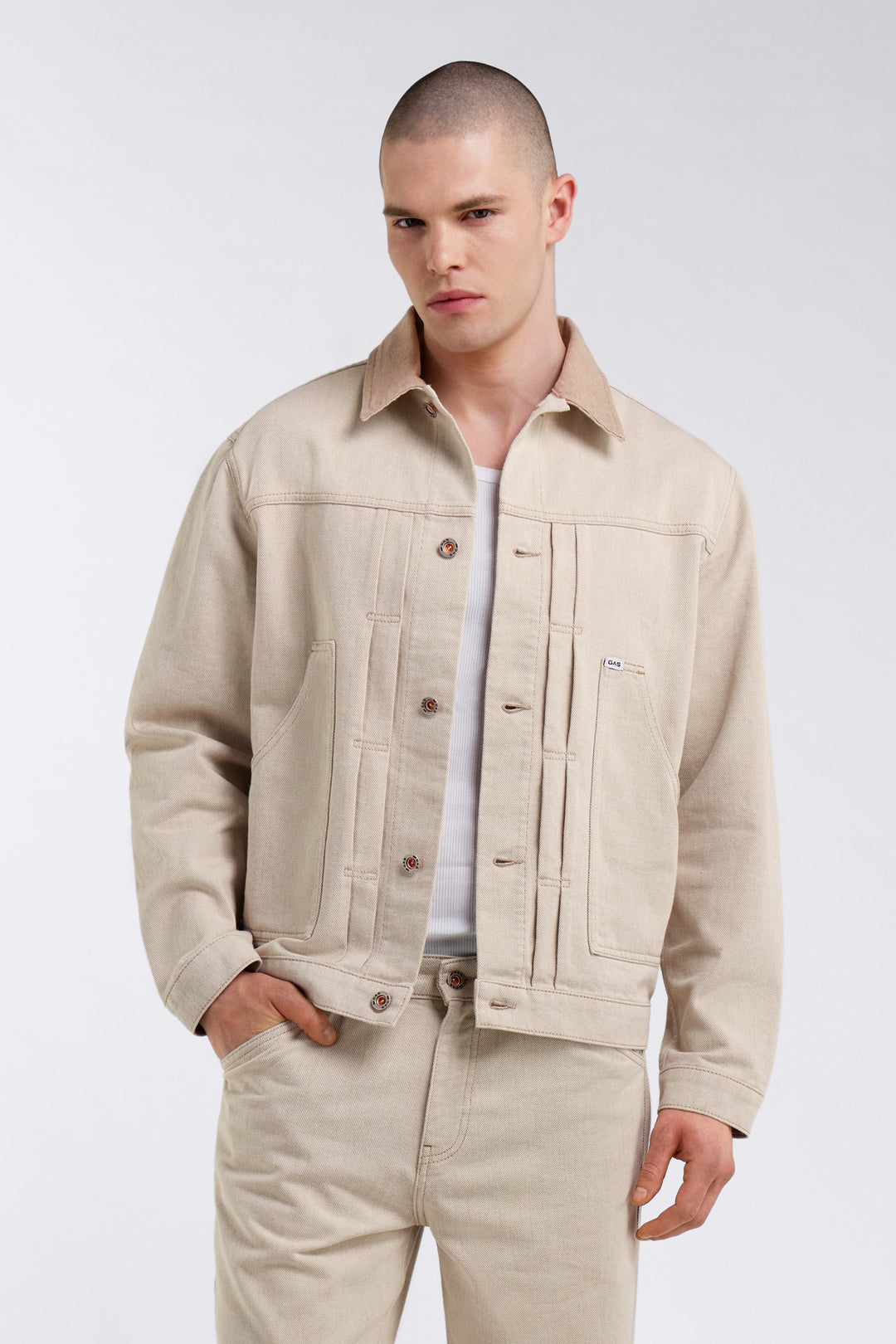 Frank Jacket in Bicolor Beige Vestes GAS