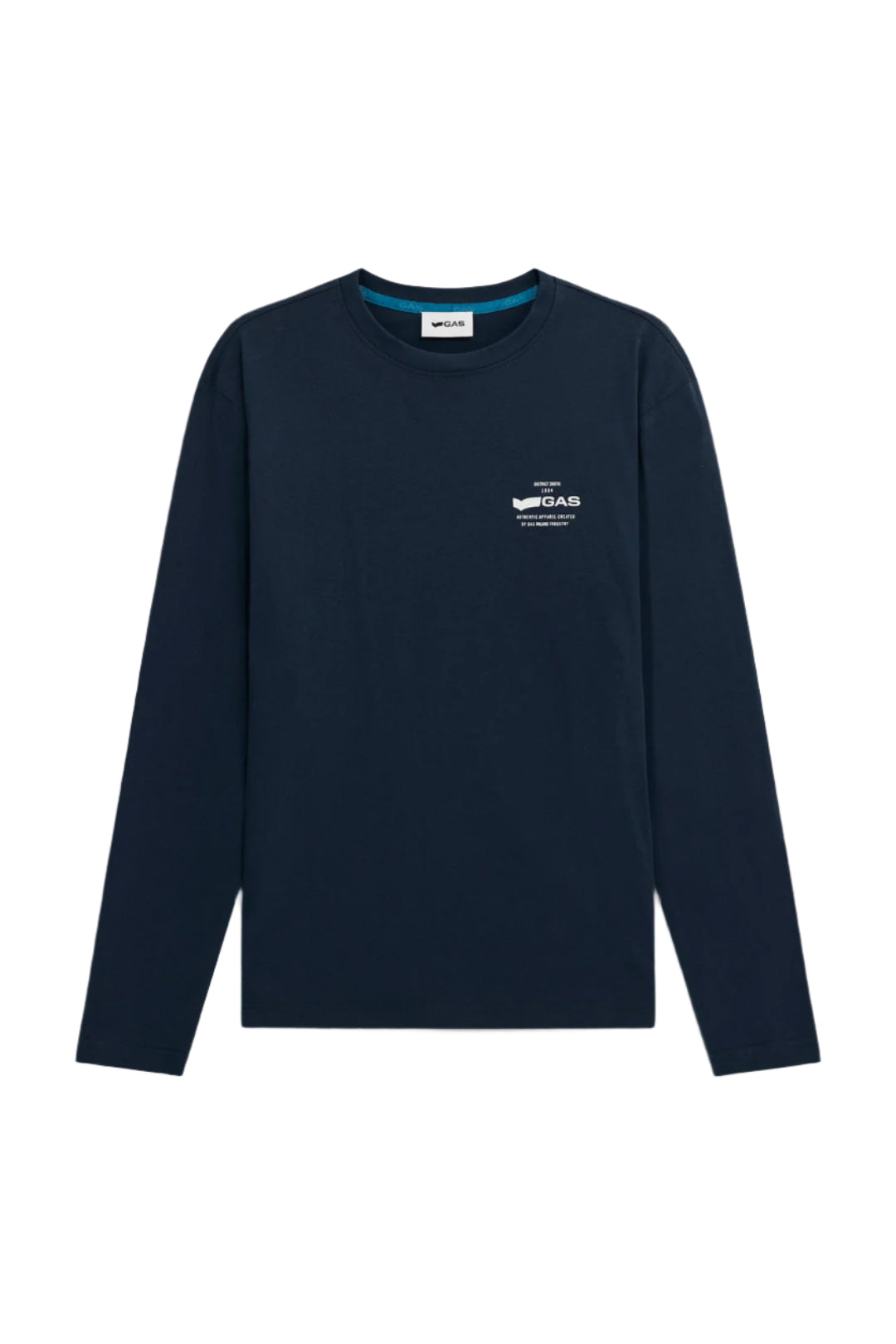 Dharis M/L 1984 Logo en bleu marine T-shirts GAS