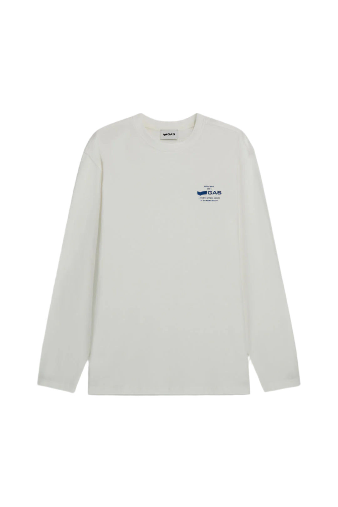 Dharis M/L 1984 Logo en blanc neige T-shirts GAS