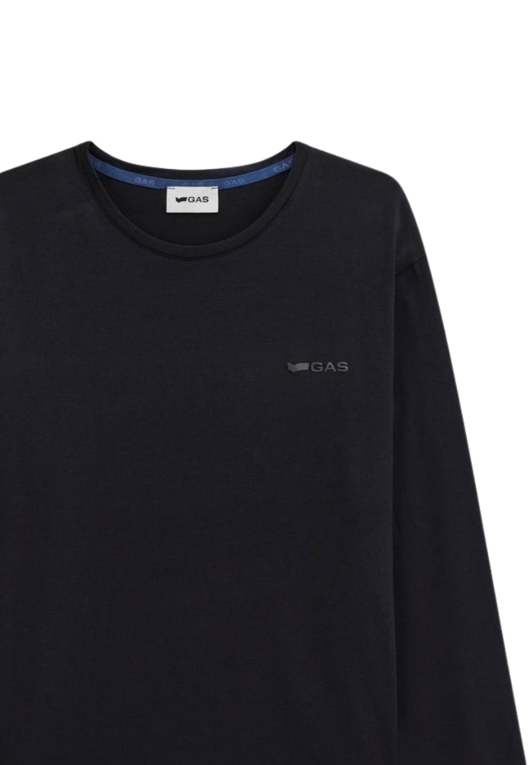 Janis/S Str.Logo en noir T-shirts GAS