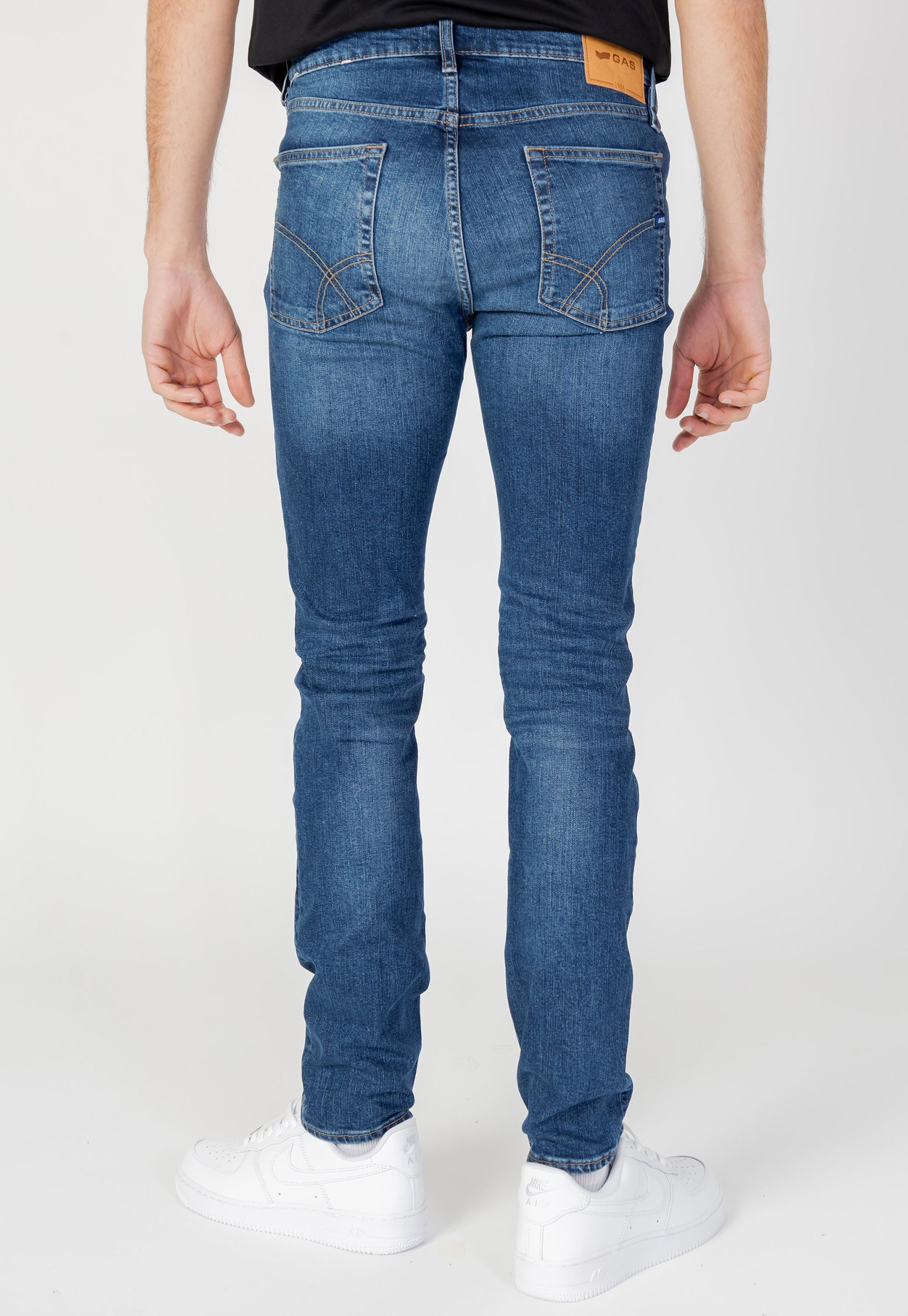 Albert Simple Rev 5 Pocket in Dark Destroy Jeans GAS