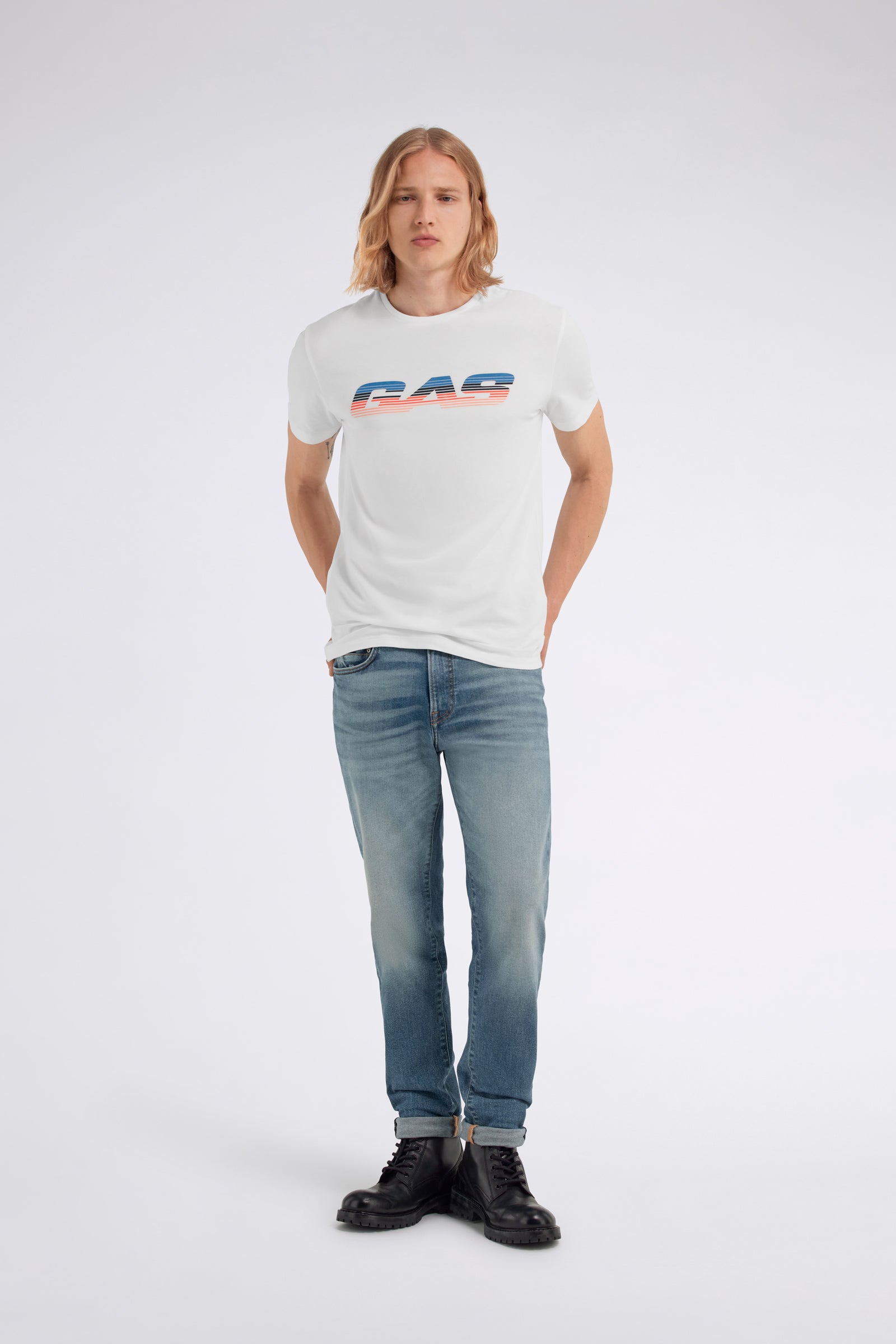 Albert Simple Rev 5 Pocket in Dirty Light Use Jeans GAS