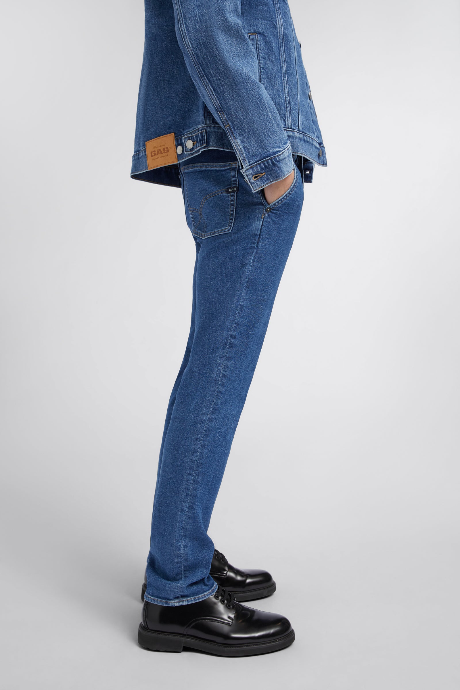 Albert S.Chino en jean Mid Stone GAS