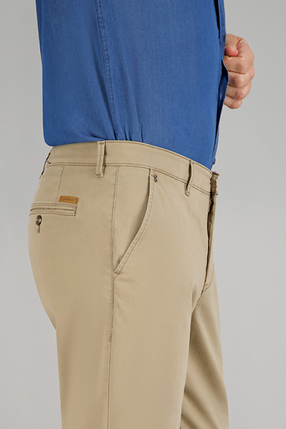 BENITO Chino en camel ton pantalon Gardeur