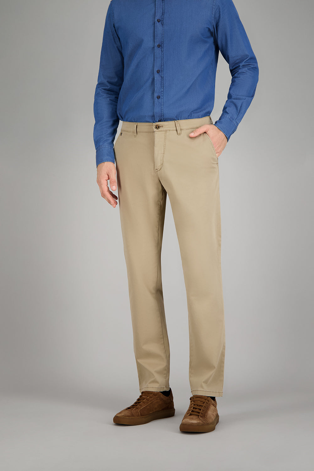 BENITO Chino en camel ton pantalon Gardeur