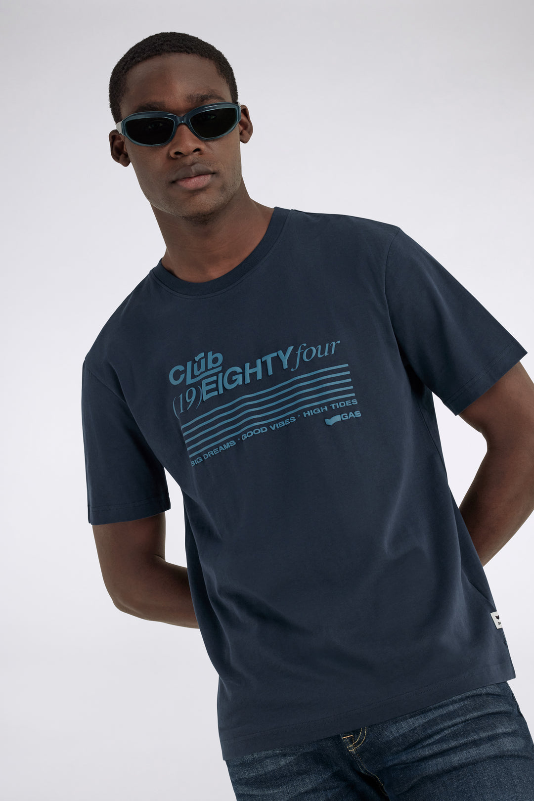 Dharys "Club 19" en bleu marine T-shirts GAS