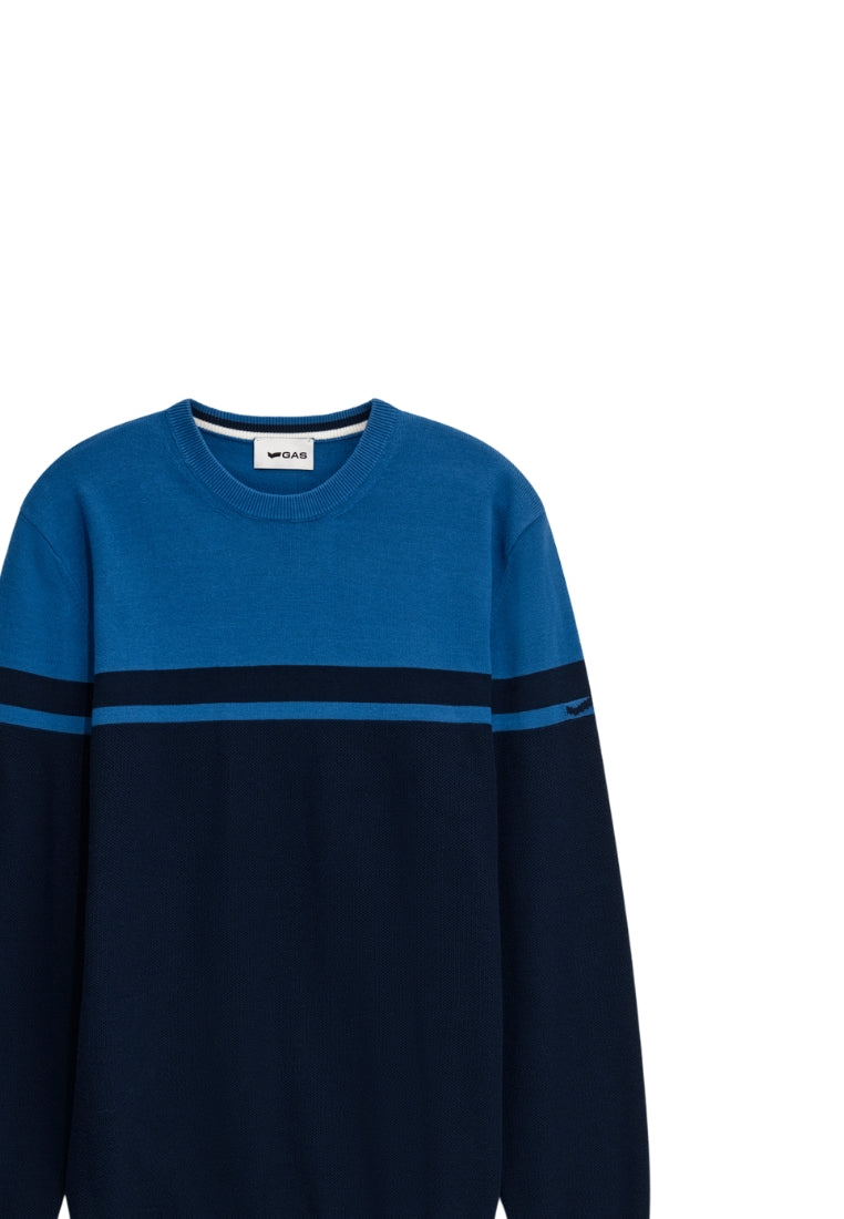 Avier Round Neck in Dark Blue / Navy Blue Pullover GAS