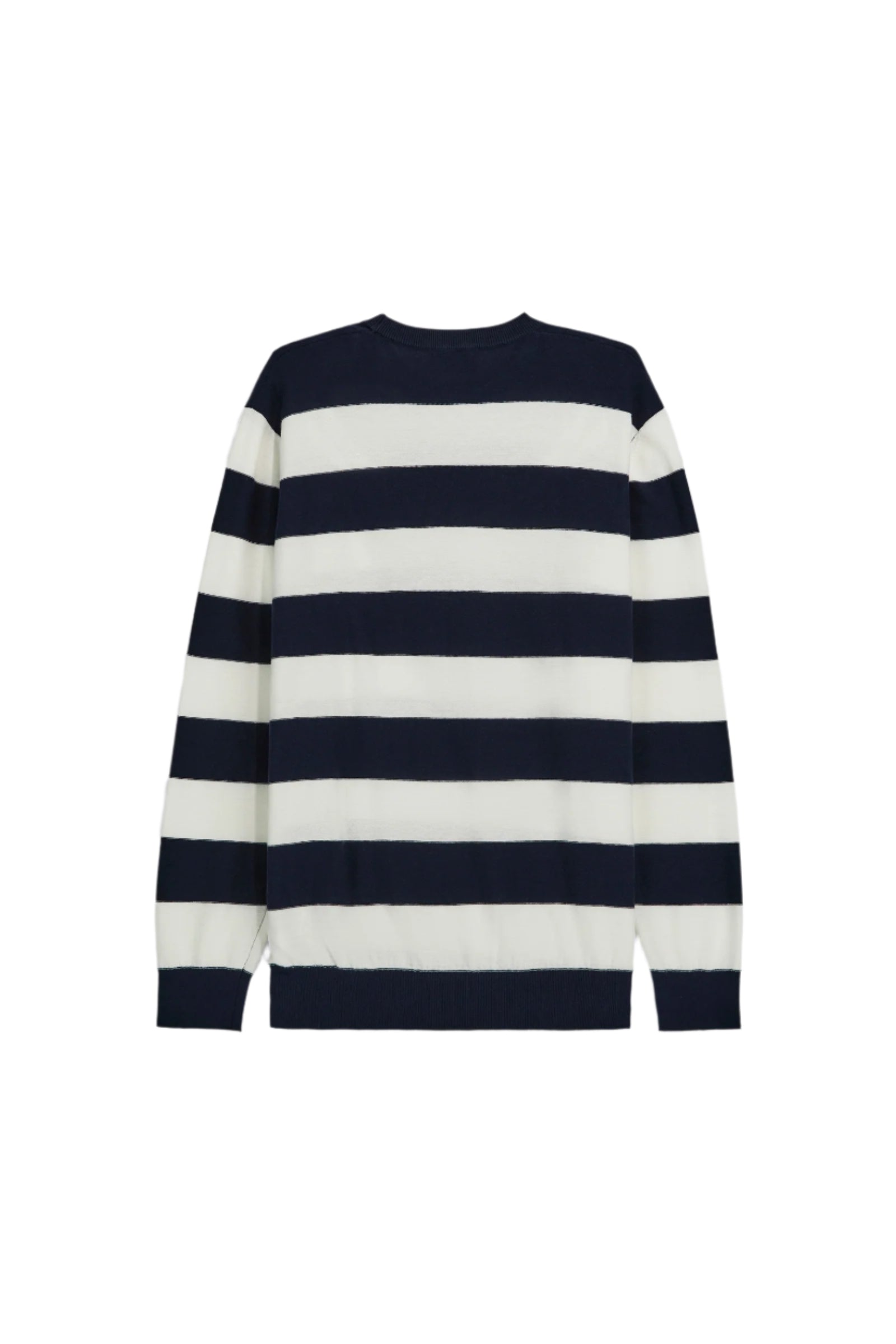 Avier Round Neck in Navy Blue / Snow White Pullover GAS