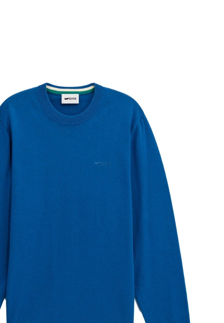 Avier Round Neck in Dark Blue Pullover GAS
