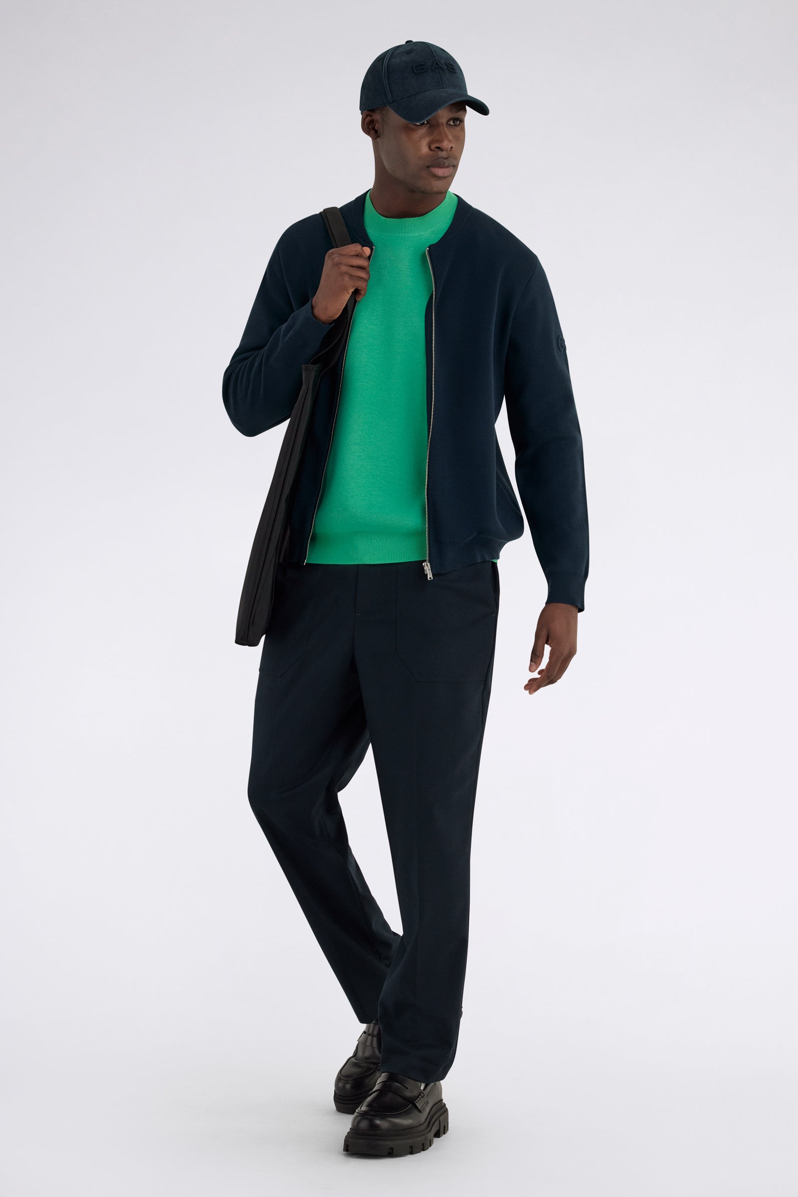 Winny Full Zip en bleu marine Pullover GAS