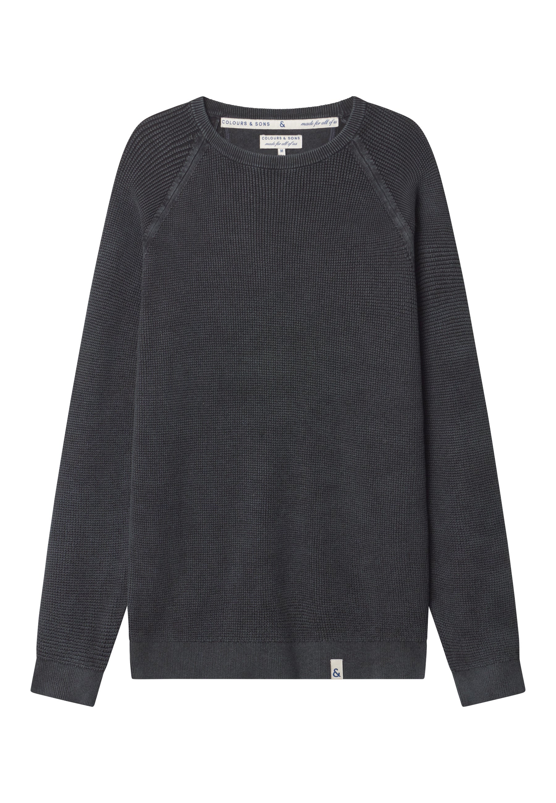 Roundneck Washed in Anthracite Pull-over Colours and Sons