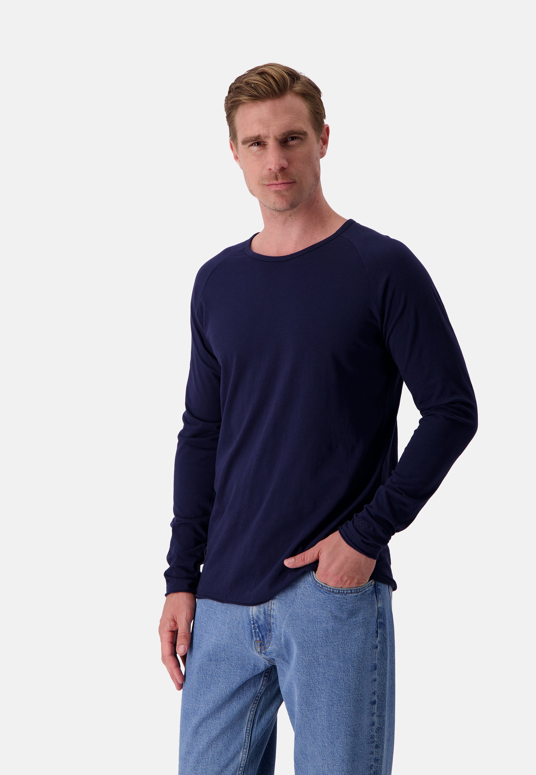 T-shirt à manches longues - Slub in Navy Chemises Colours and Sons