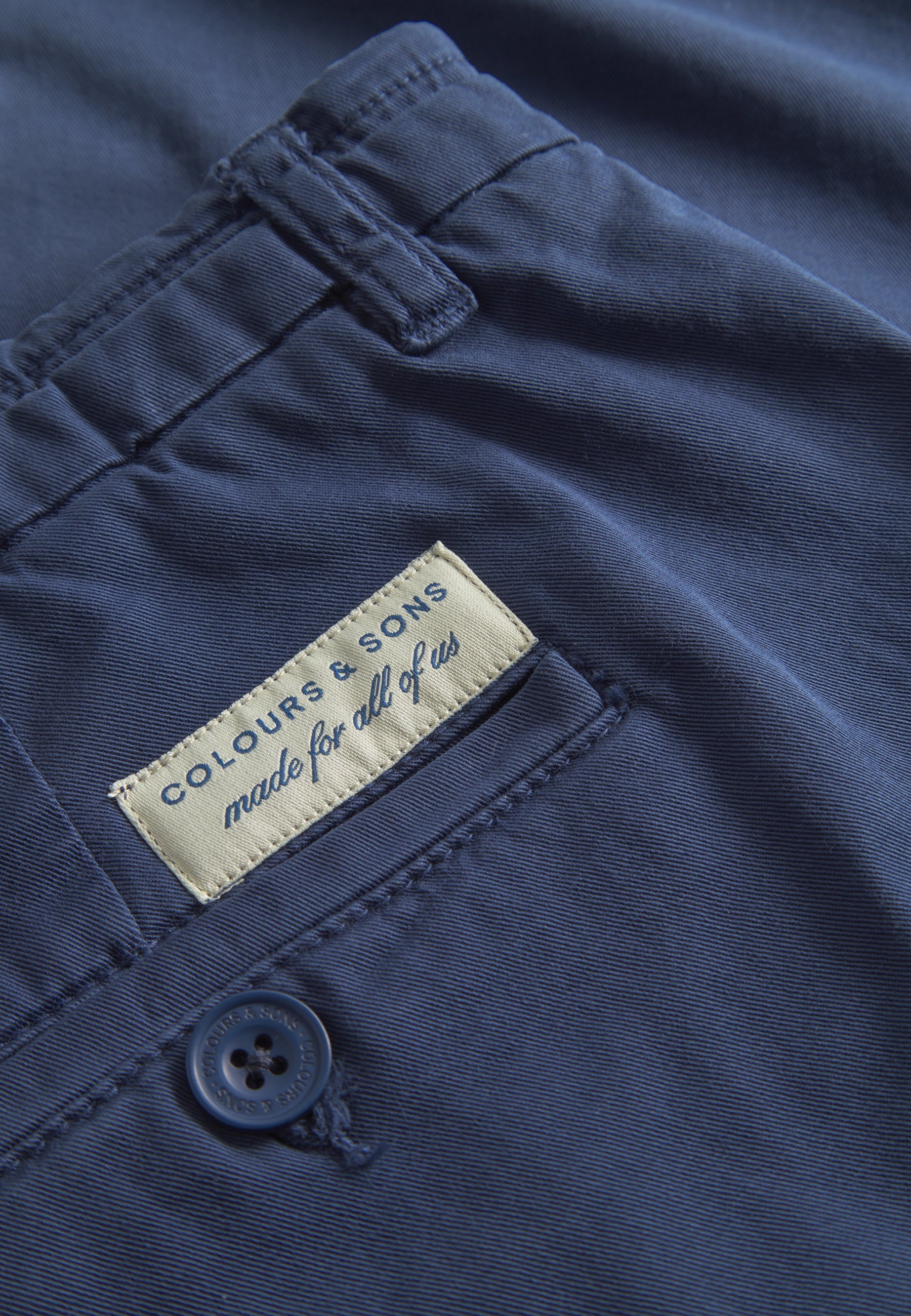 Pants-Cropped Chino in Navy Pantalons Colours and Sons