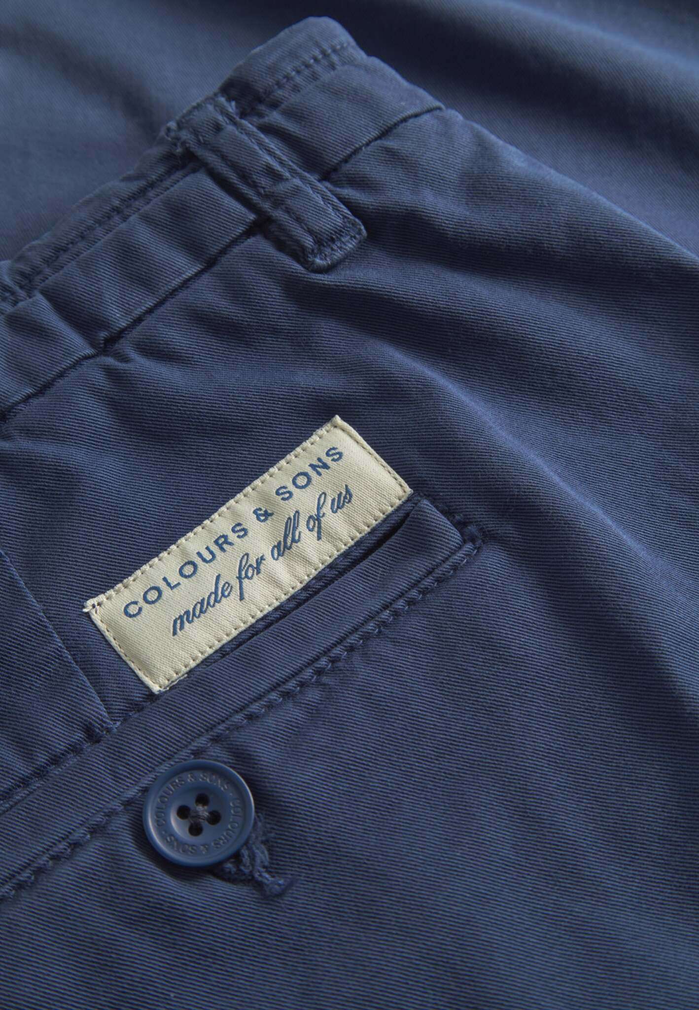 Pants-Cropped Chino in Navy Pantalons Colours and Sons
