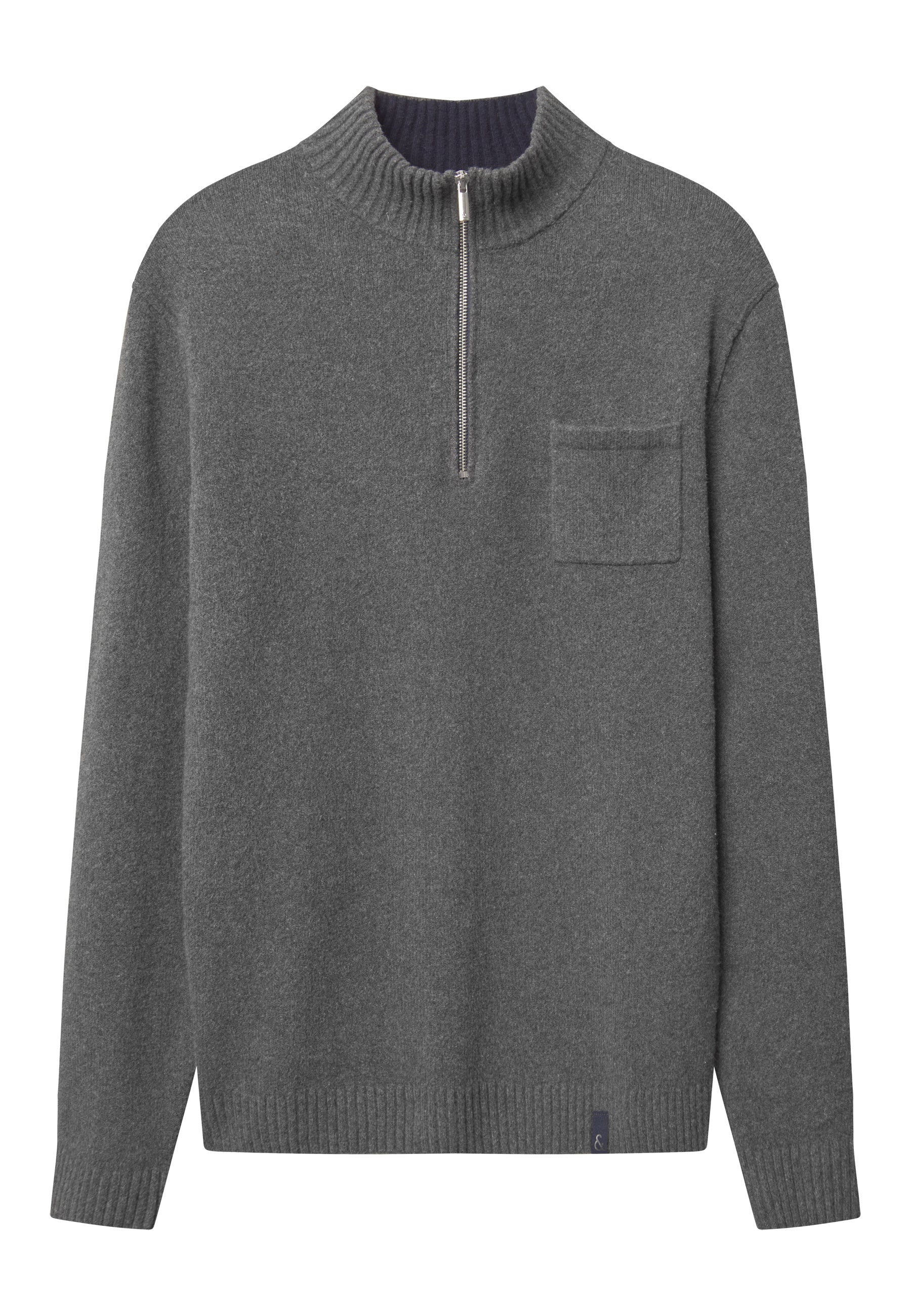 Pull en laine Mock-Zip Touch in Stone Colours and Sons