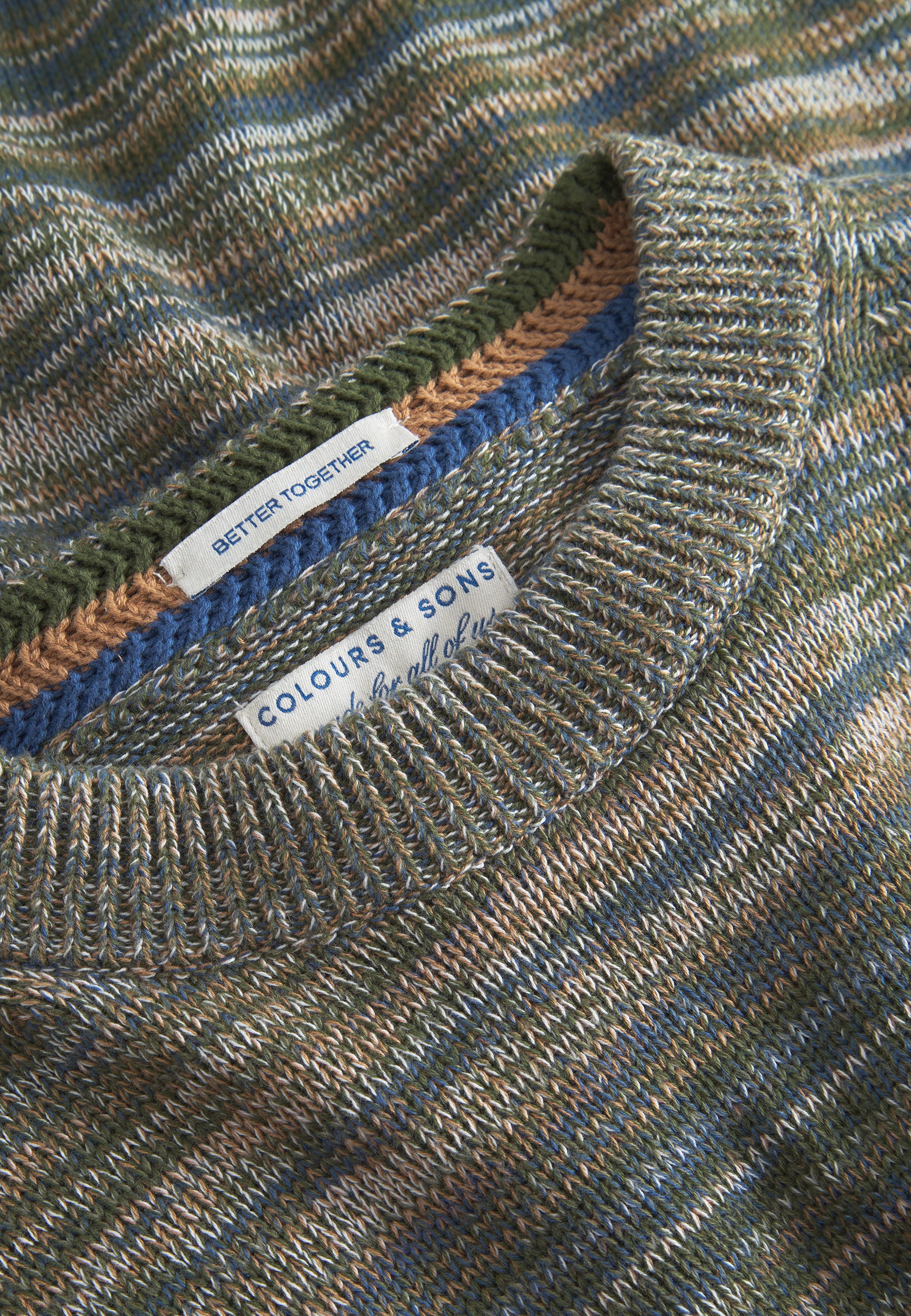 Roundneck Mouliné en pull-over en mouliné yucca Colours and Sons