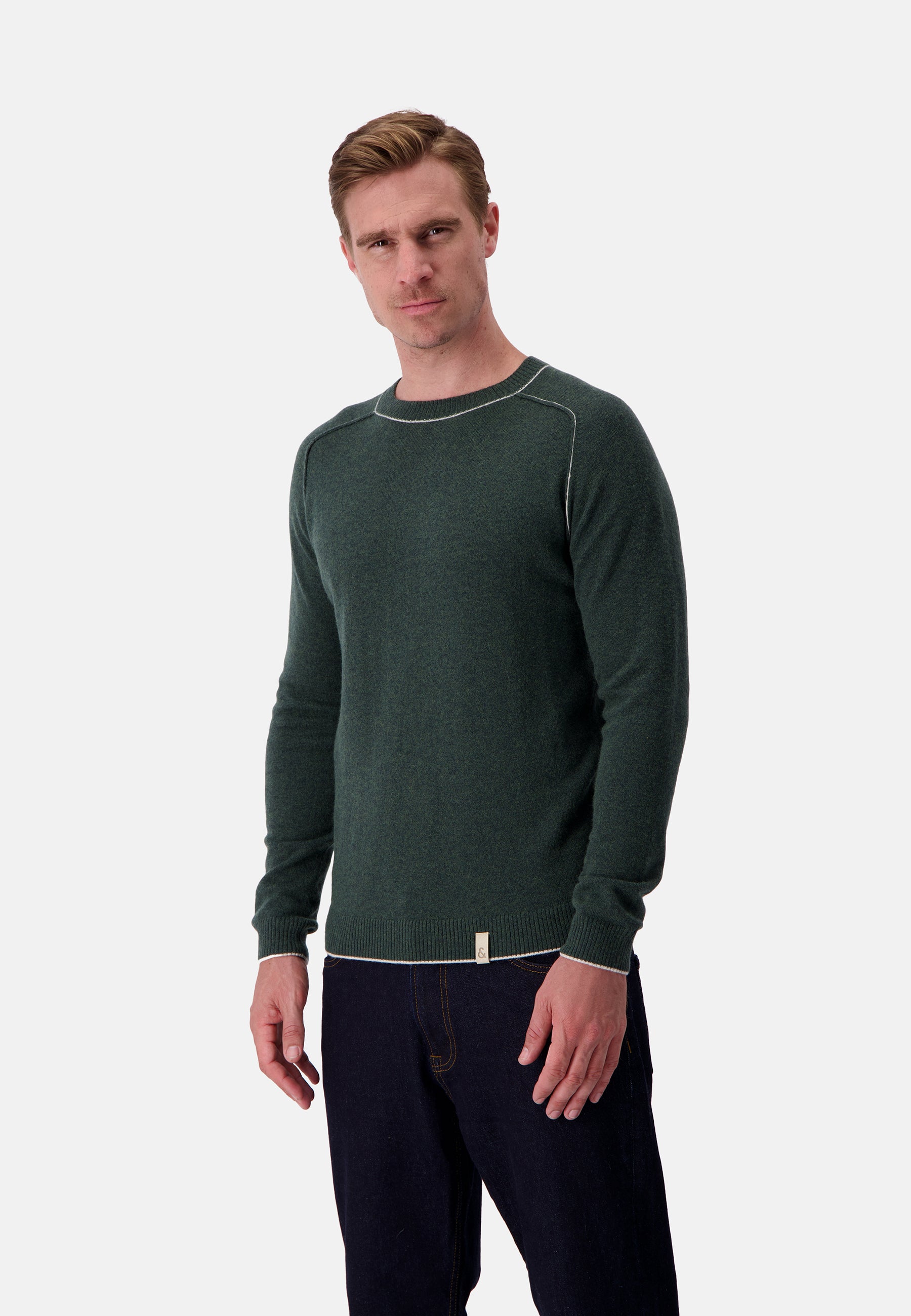 Roundneck Merino Blend en pull Yucca Colours and Sons