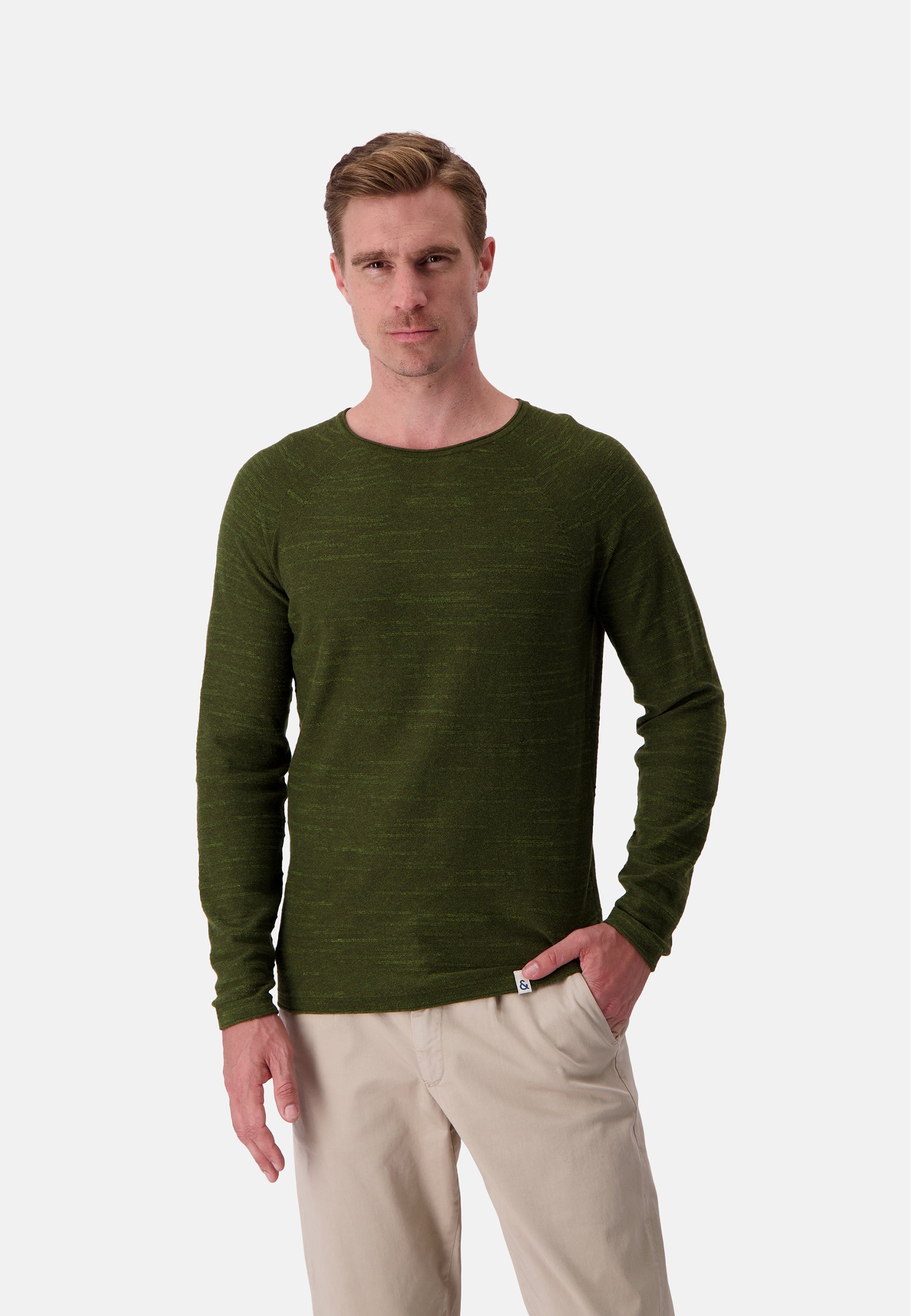 Roundneck Slub en pull en yucca Colours and Sons