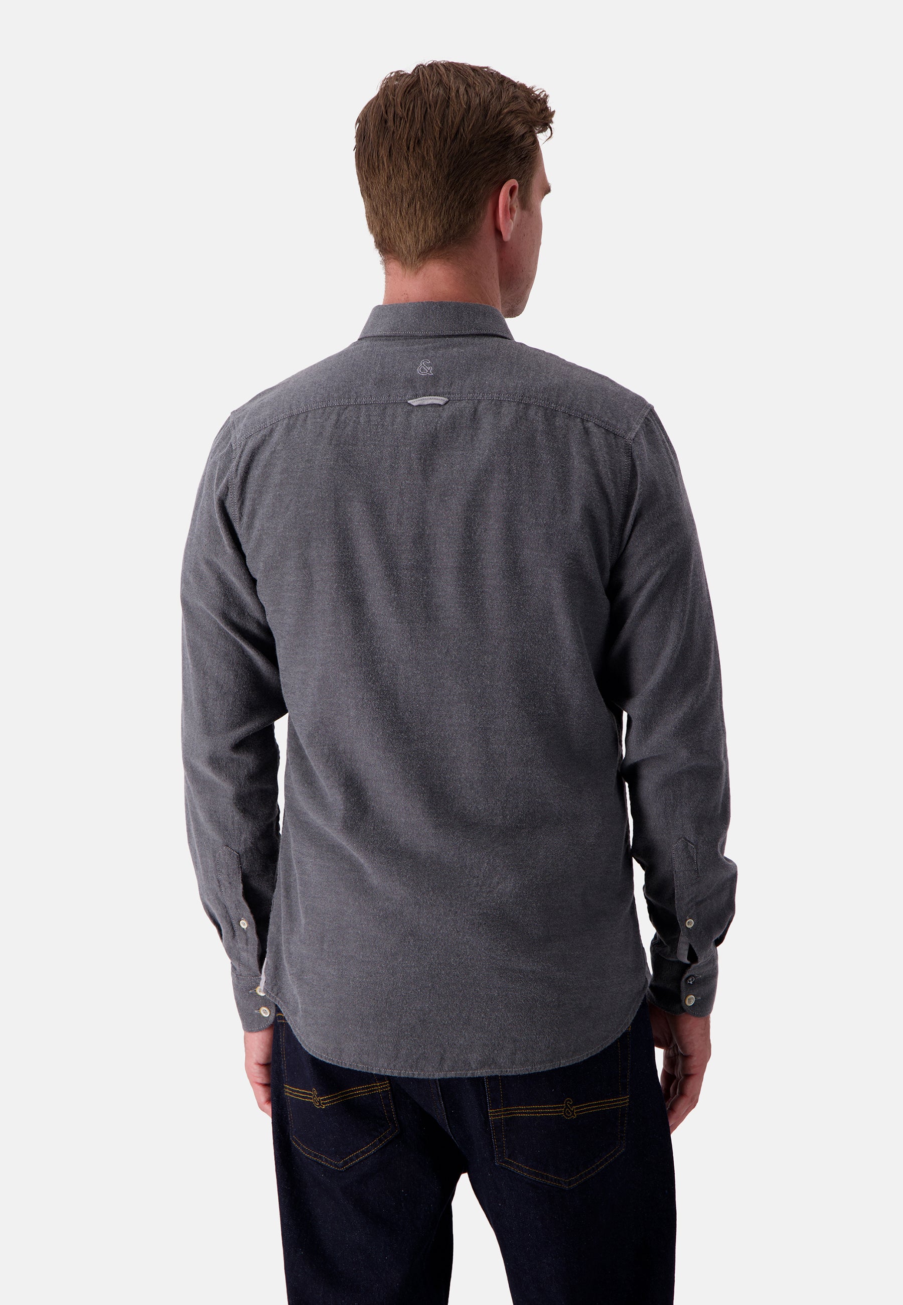 Shirt Brushed Twill in Anthracite Chemises Colours and Sons