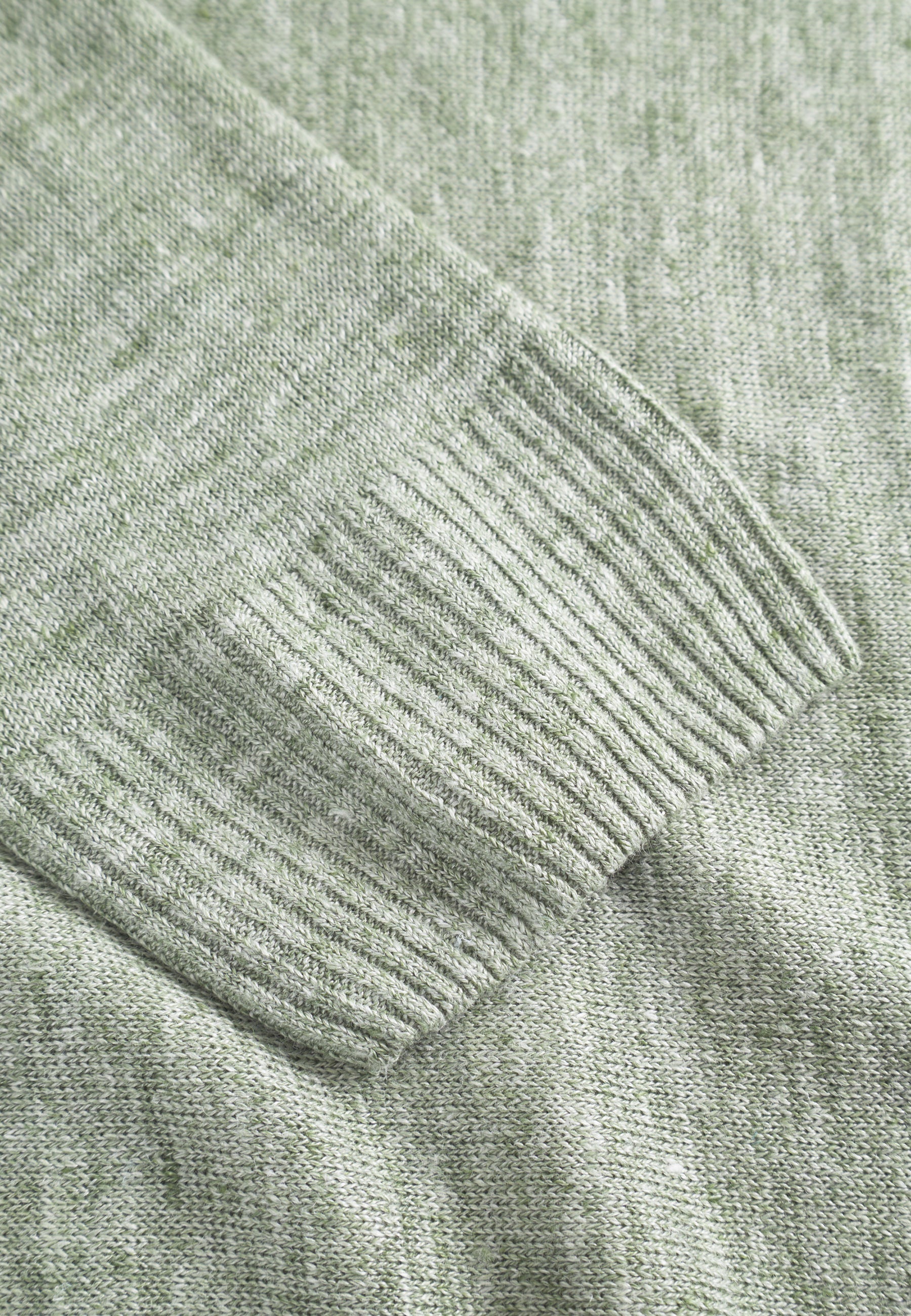 Roundneck-Linen en pull-over citron vert Colours and Sons