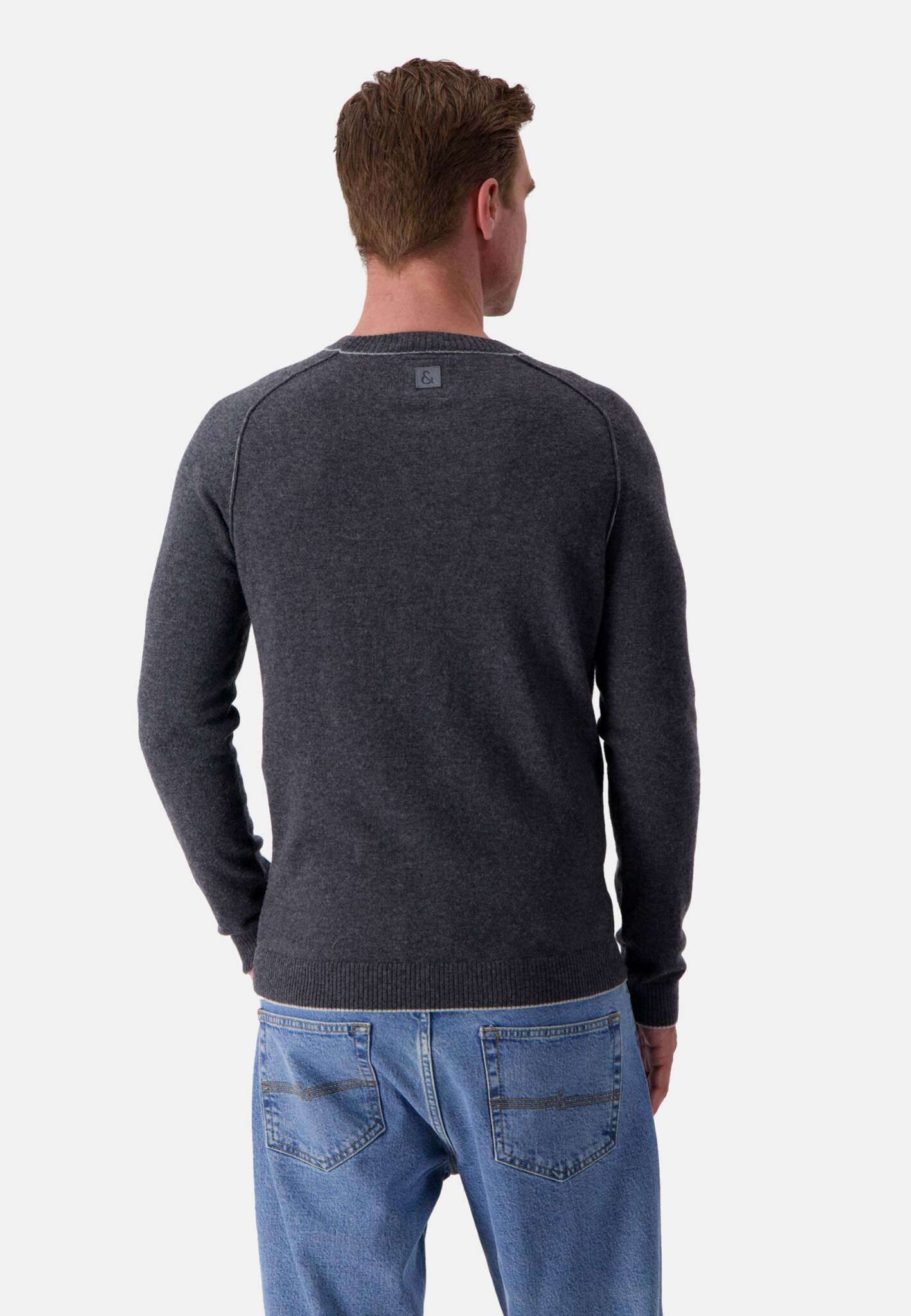 Roundneck-Merino Blend in Anthracite Pullover Colours and Sons