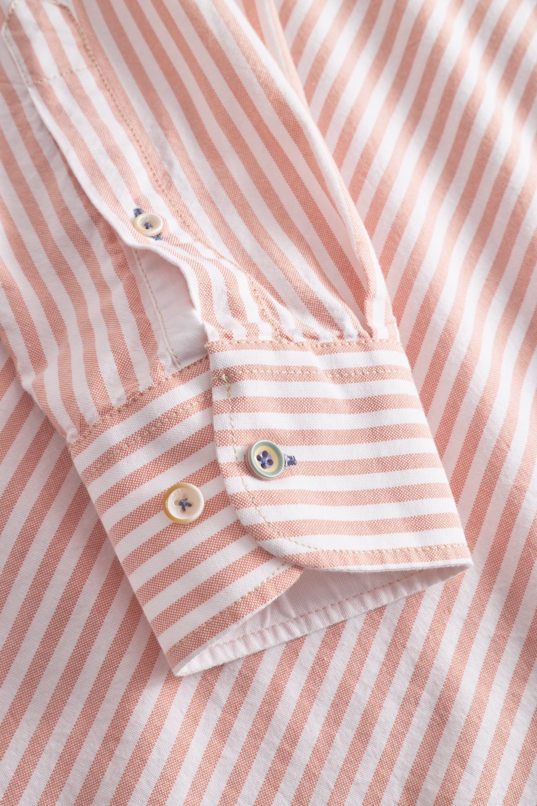 Shirt-Soft Oxford Stripes in Salmon Stripes Chemises Colours and Sons