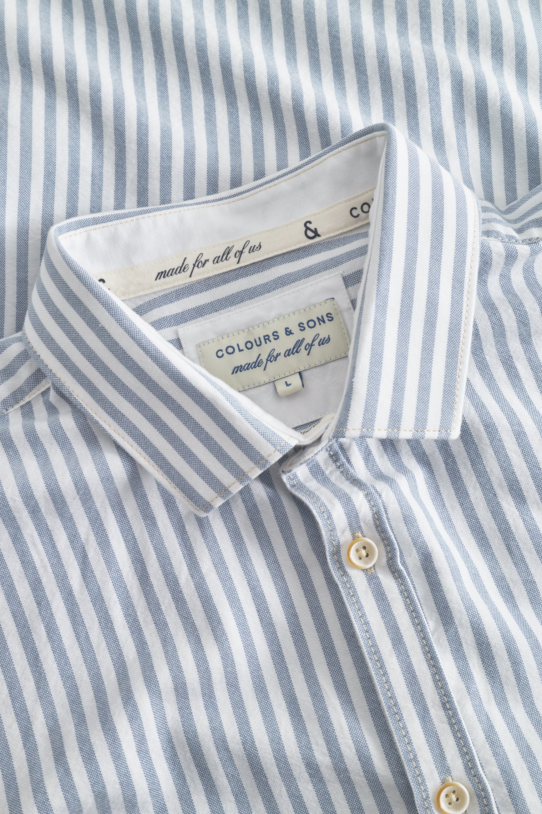 Shirt-Soft Oxford Stripes in Sky Stripes Chemises Colours and Sons