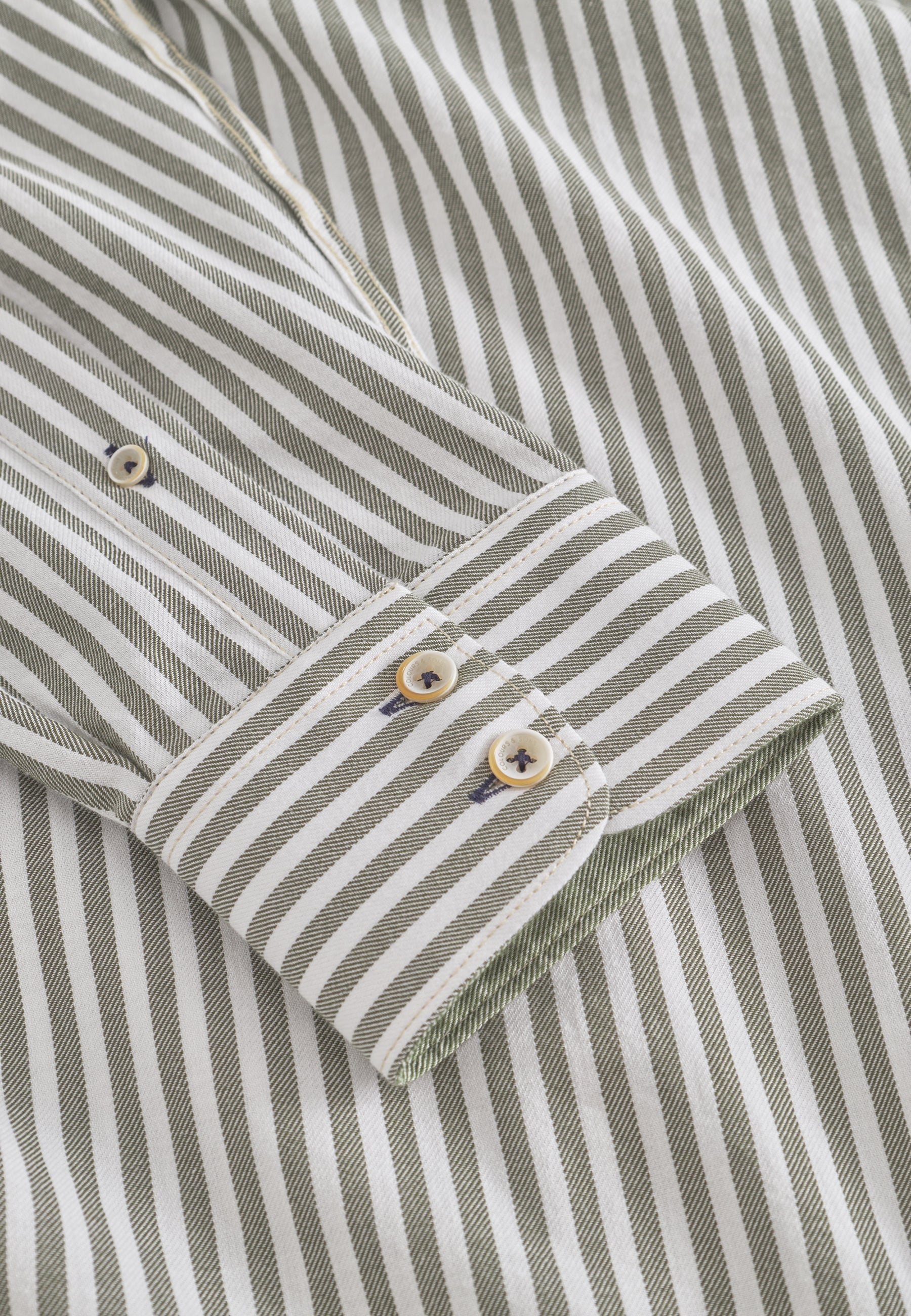 Shirt-Brushed Twill Stripes in Hunter Stripes Chemises Colours and Sons