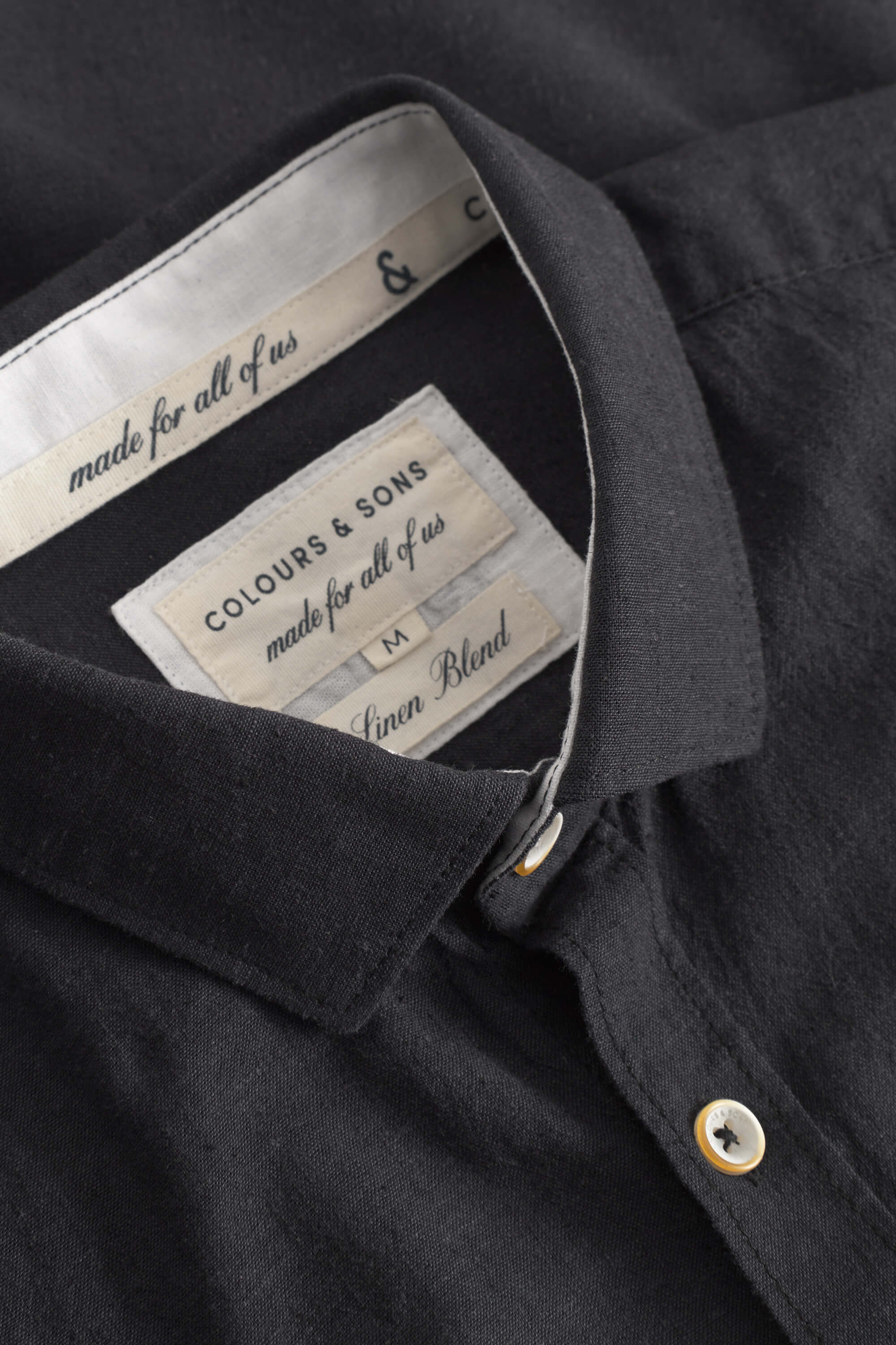 Shirt-Linen Blend Kent in Anthracite Chemises Colours and Sons