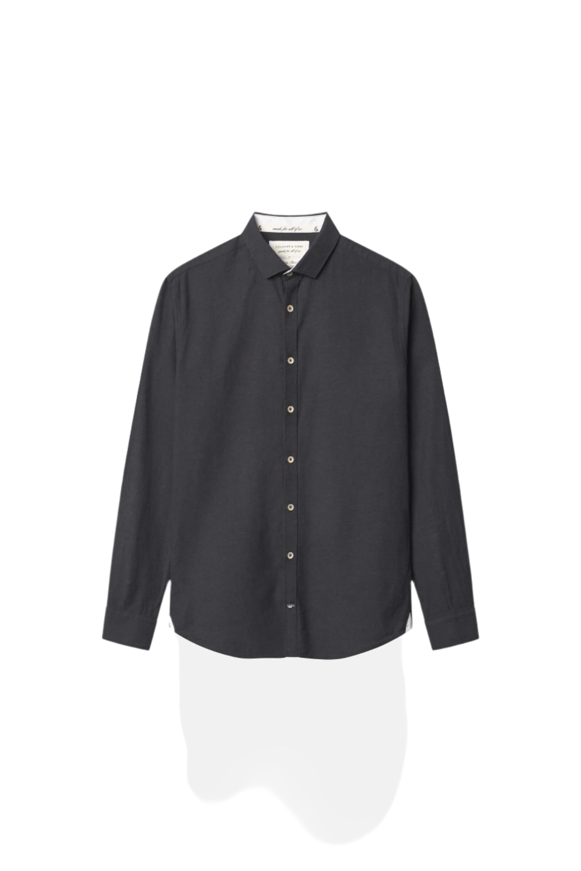 Shirt-Linen Blend Kent in Anthracite Chemises Colours and Sons