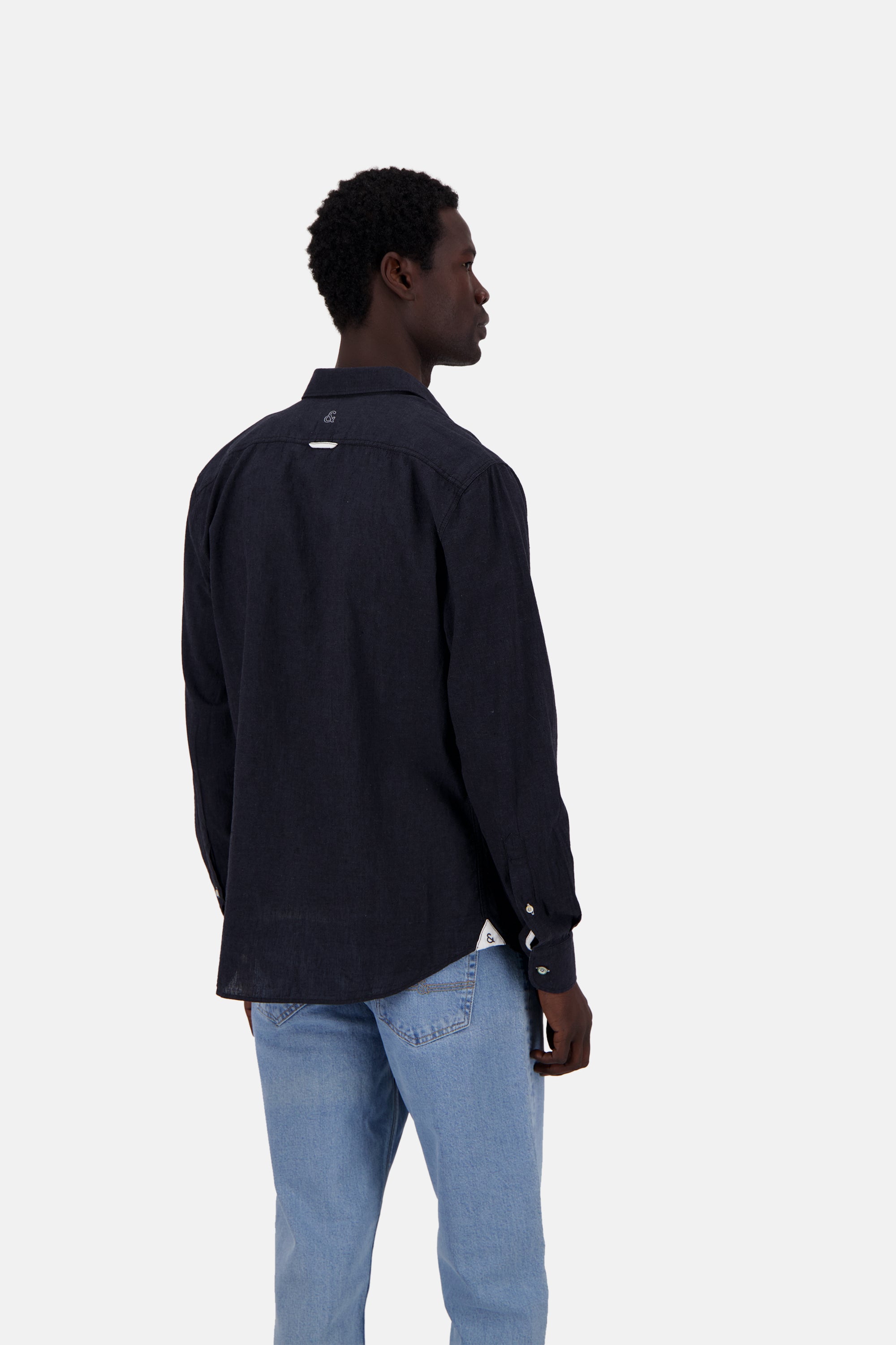 Shirt-Linen Blend Kent in Anthracite Chemises Colours and Sons