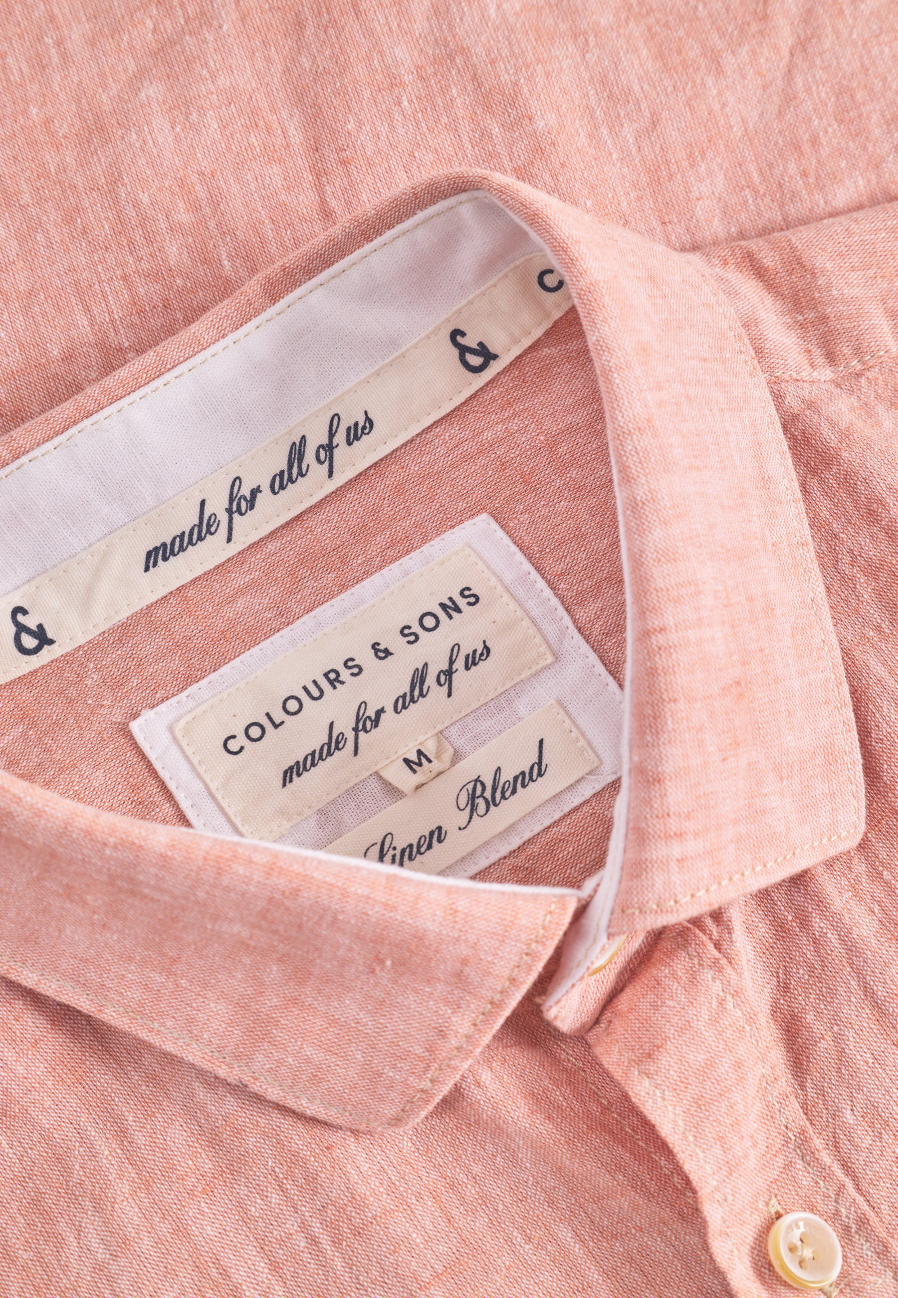 Shirt-Linen Blend Kent in Clay Chemises Colours and Sons