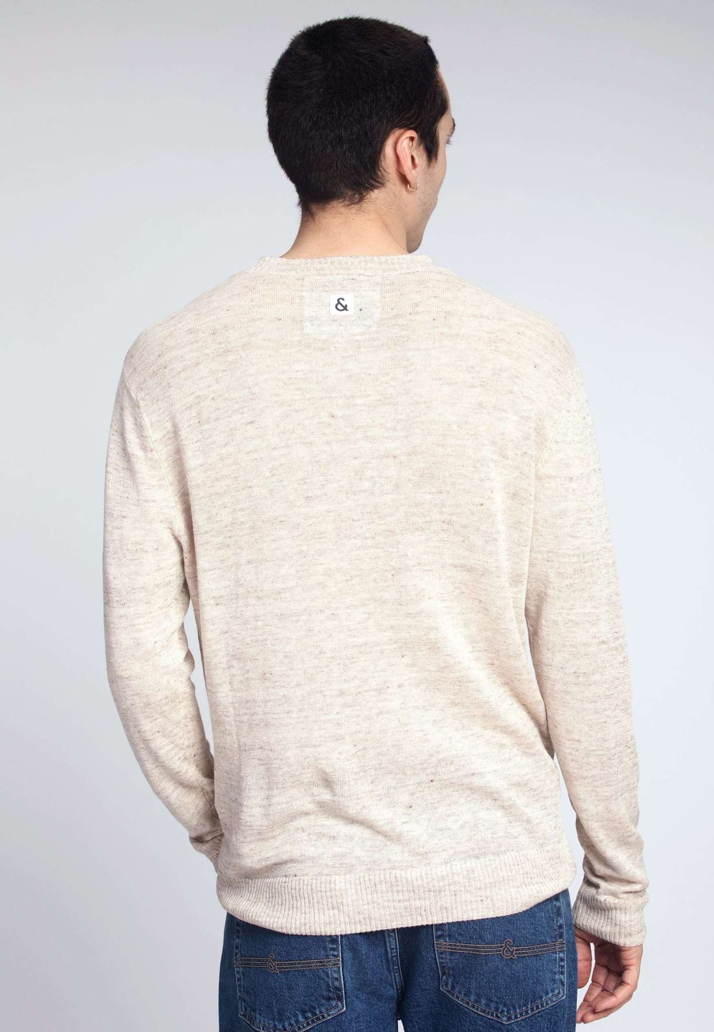 Pull Roundneck Pure Linen en Light Beige Colours and Sons