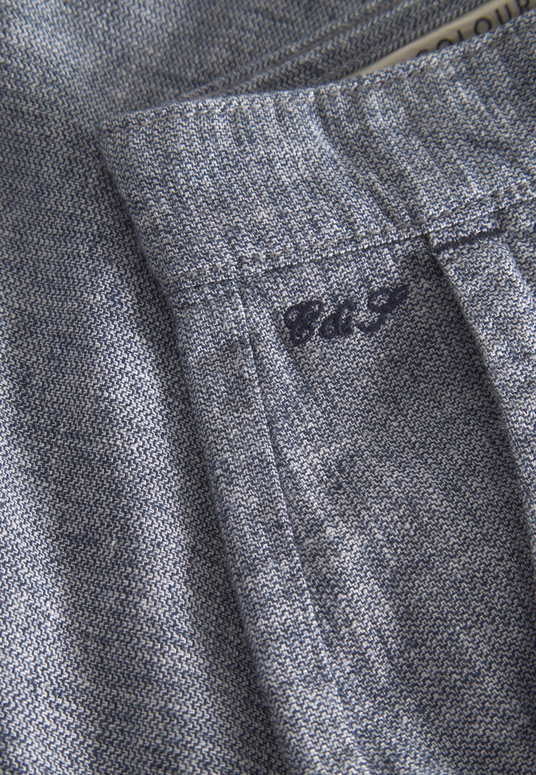 Short-Linen Blend Check in River Twill Shorts Colours and Sons