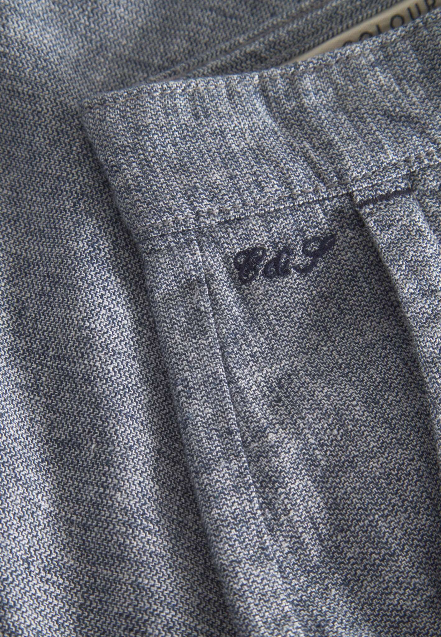 Short-Linen Blend Check in River Twill Shorts Colours and Sons