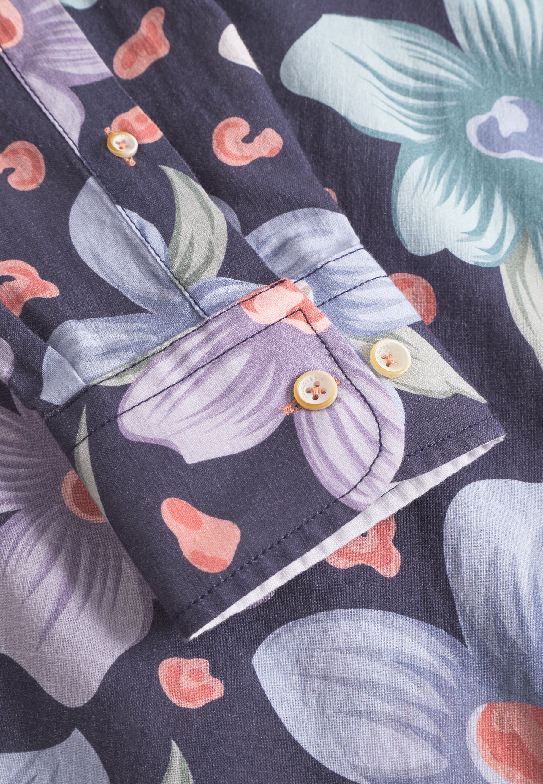 Shirt-Printed in Navy Flowers Chemises Colours and Sons