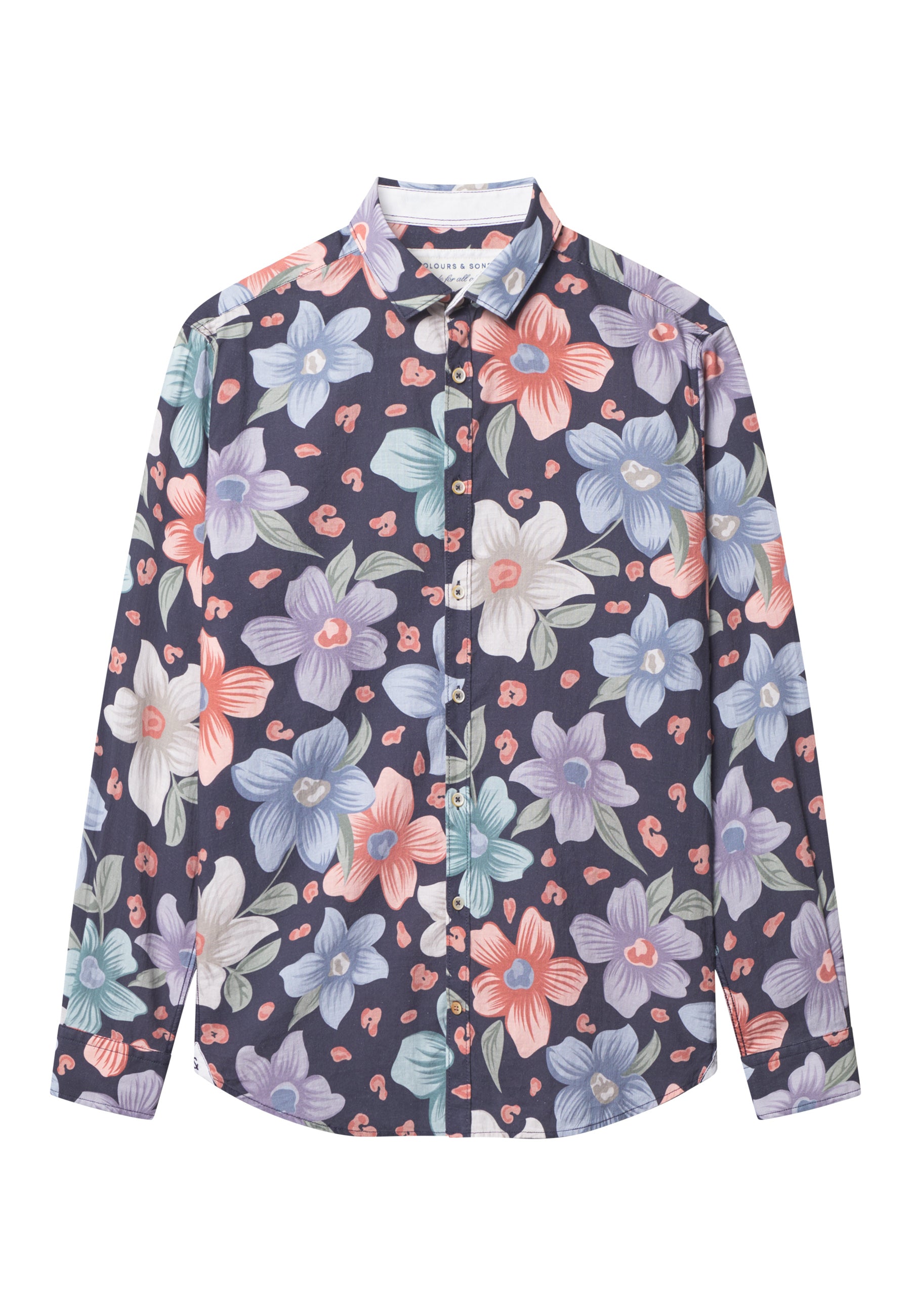 Shirt-Printed in Navy Flowers Chemises Colours and Sons