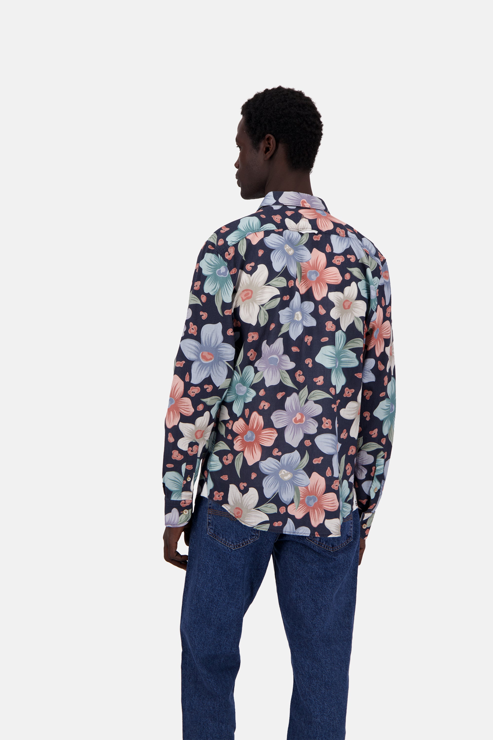 Shirt-Printed in Navy Flowers Chemises Colours and Sons